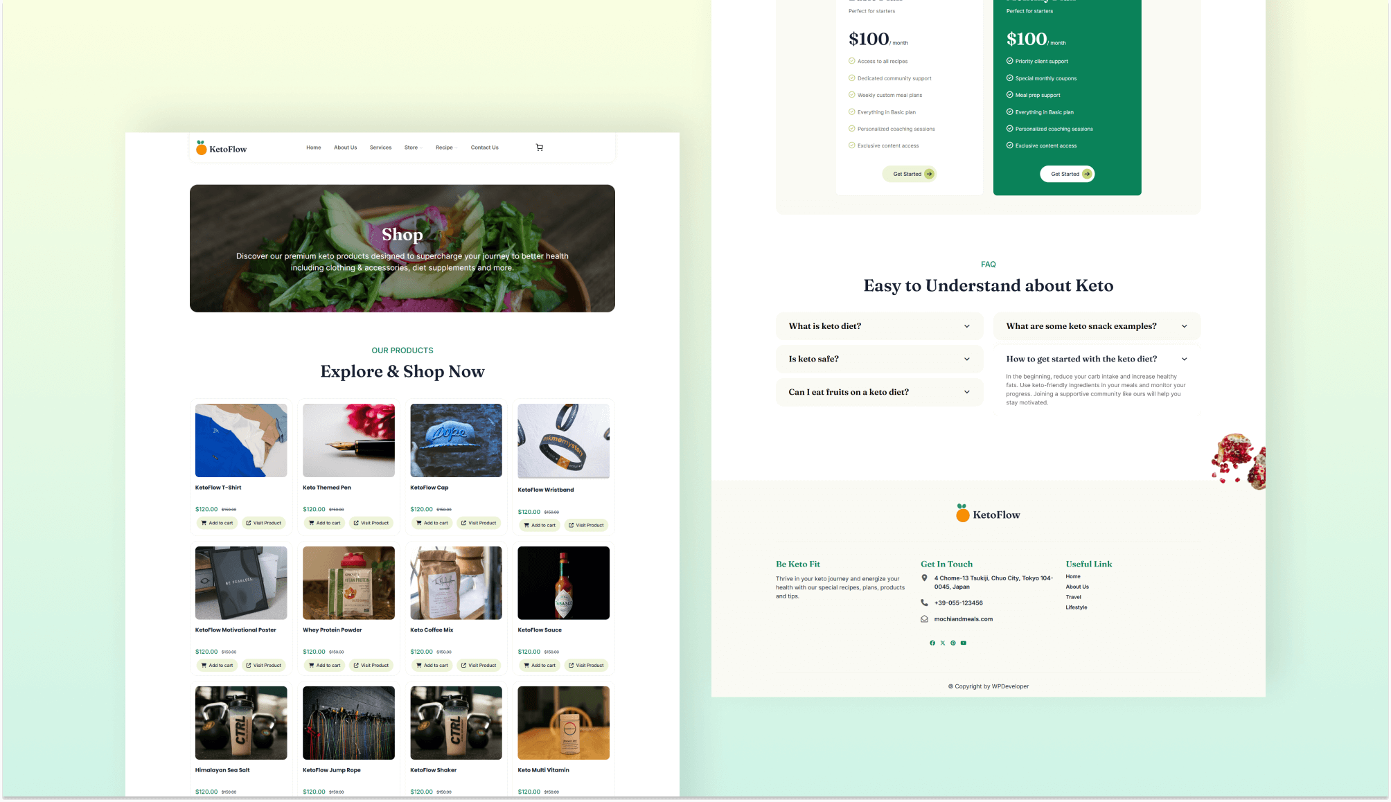 KetoFlow Shop Page For Gutenberg Banner