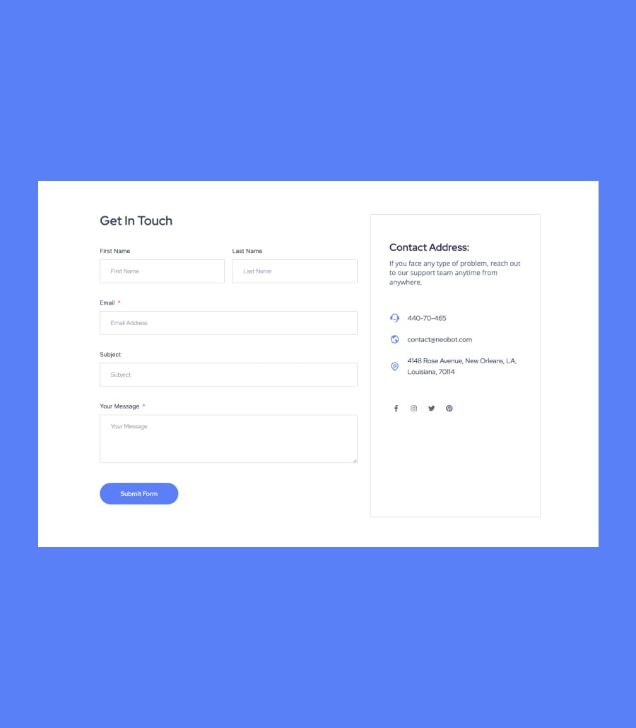 NeoBot Contact Section thumbnail