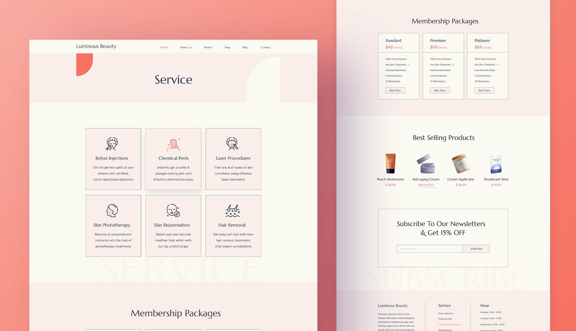 Luminous Beauty Services Page Banner