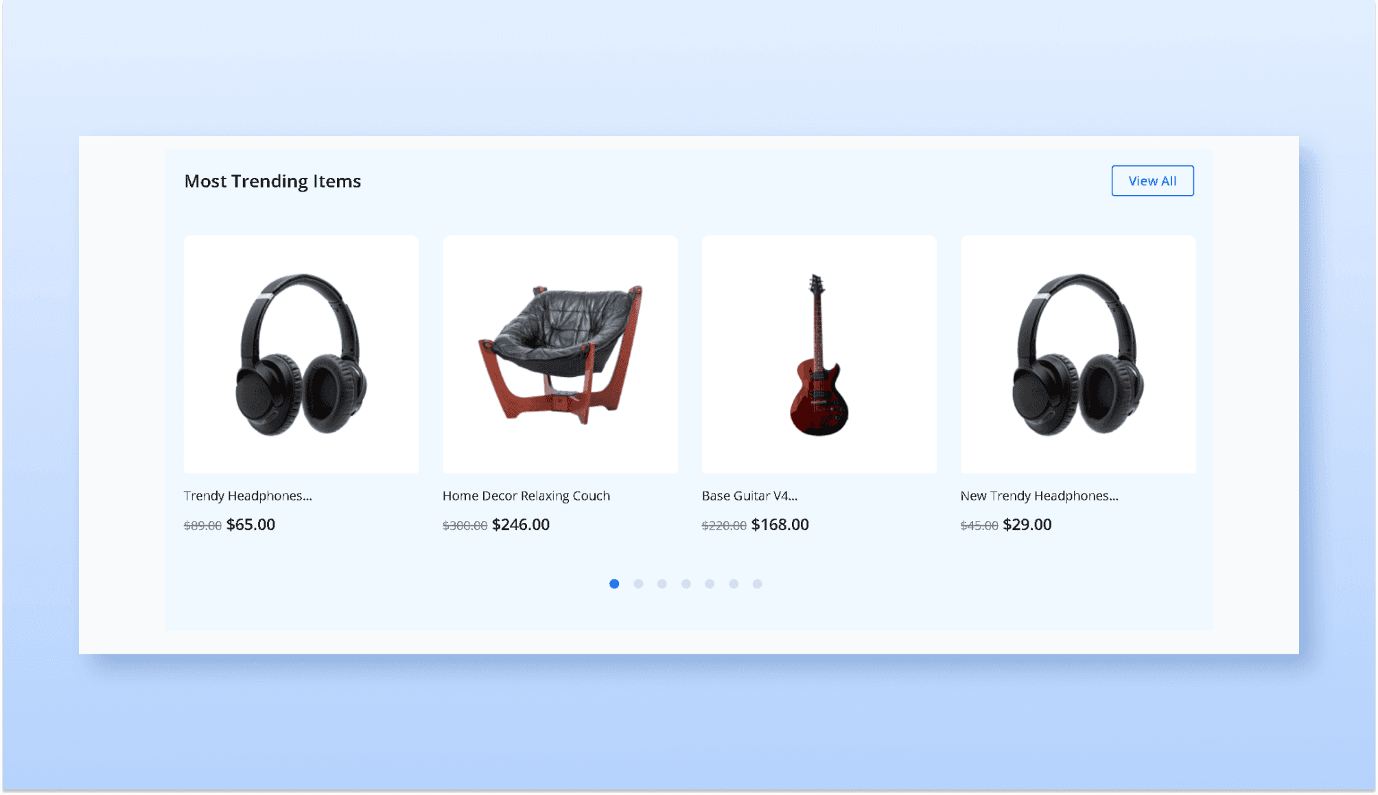 OneStopShop Product Carousel Section For Gutenberg Banner