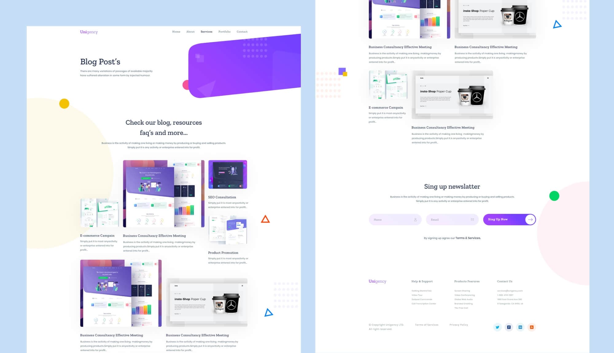 Unigency Agency Template Blog Banner