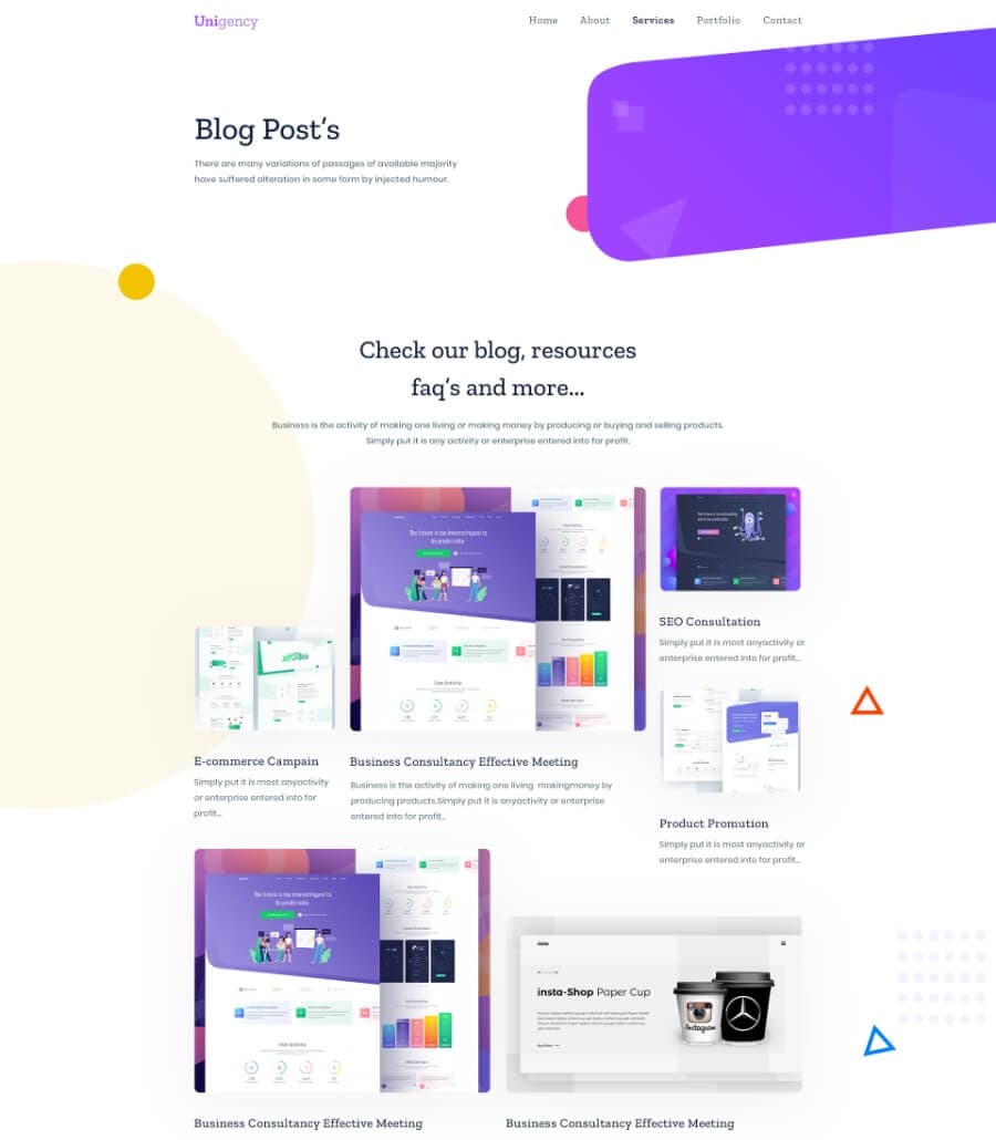 Unigency Agency Template Blog thumbnail