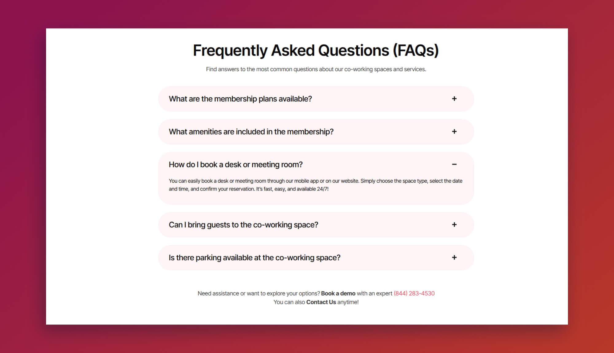 Cobizz Hive FAQ Section By Templately