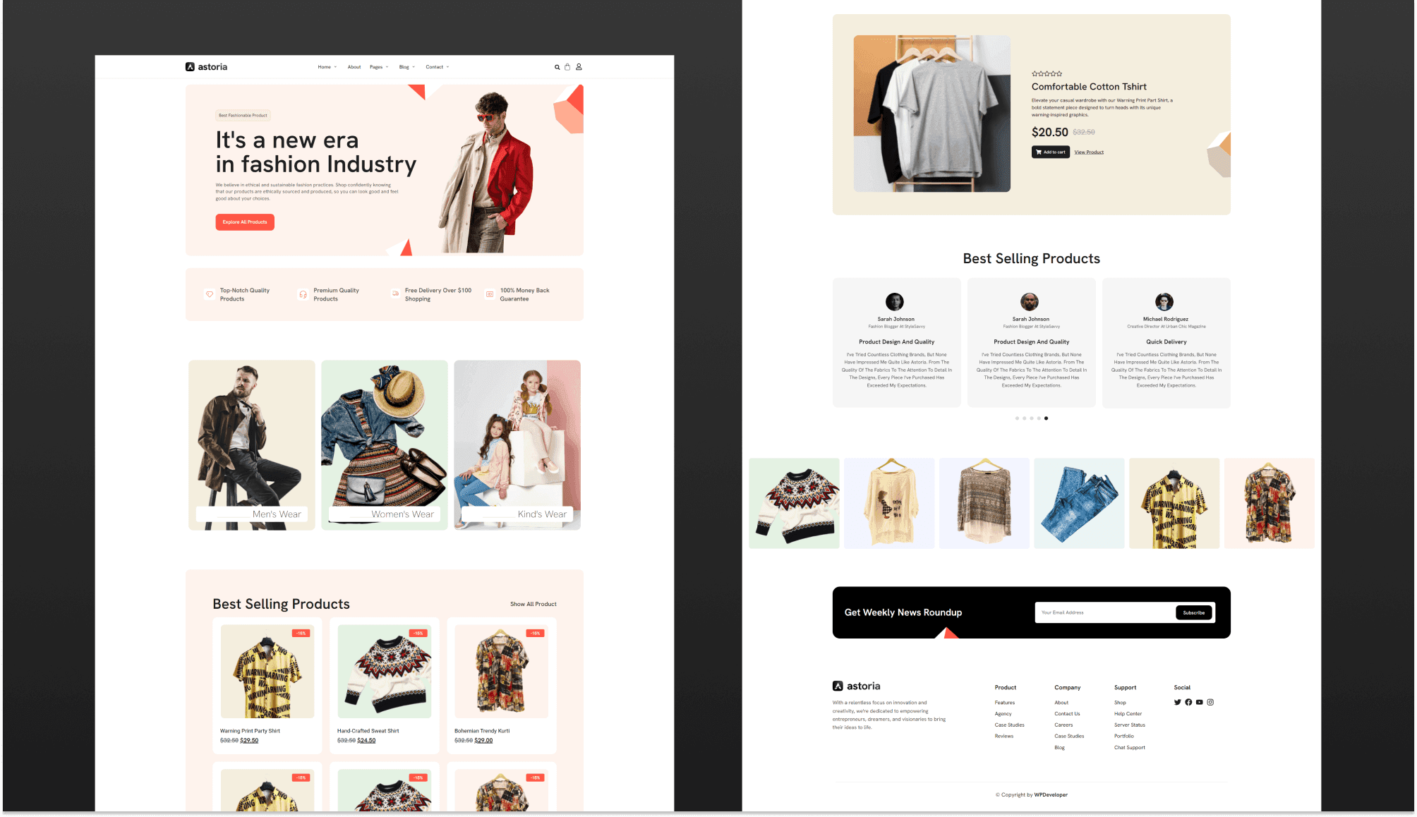 Astoria eCommerce Landing Page Banner