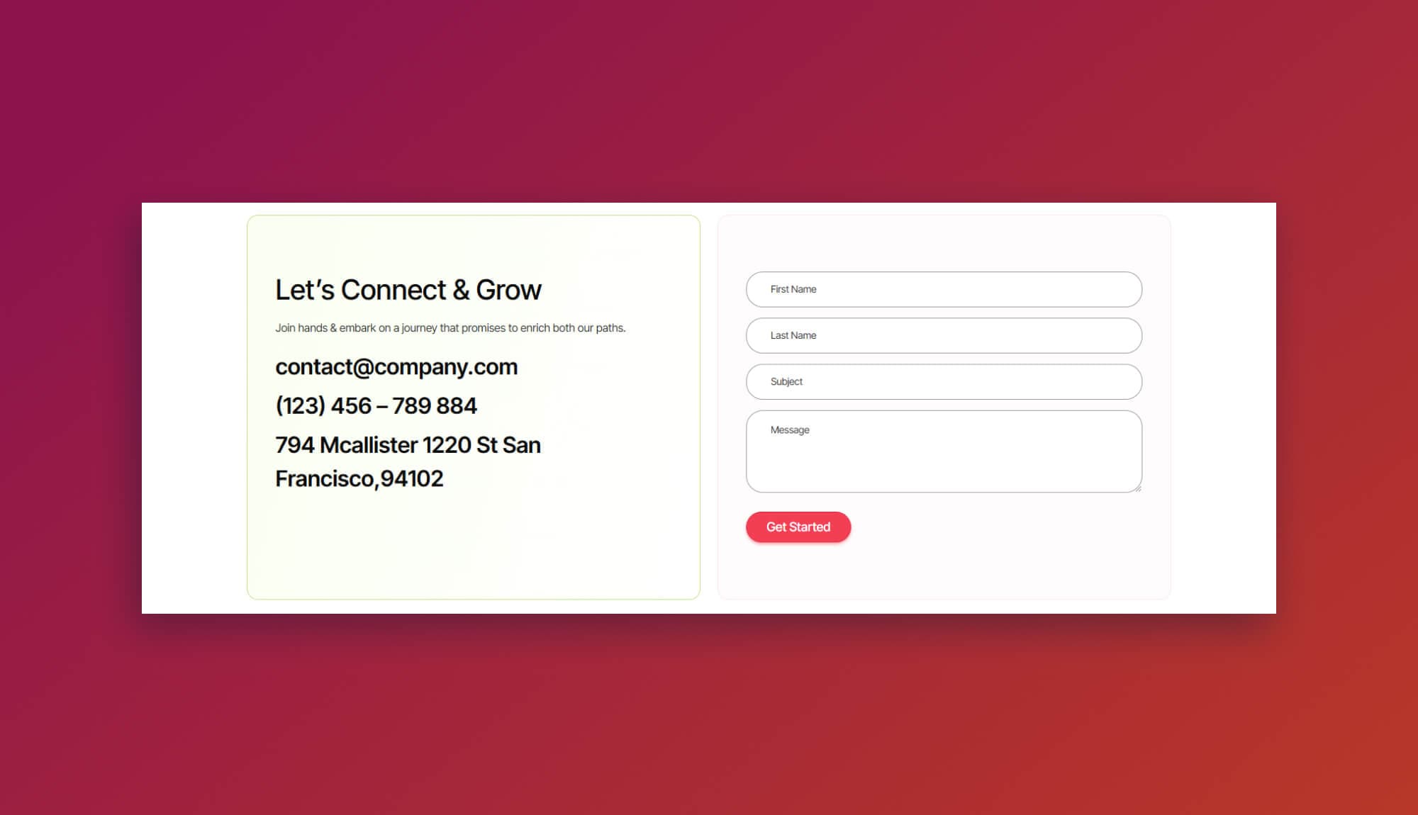 Cobizzhive Contact Section Gutenberg Banner