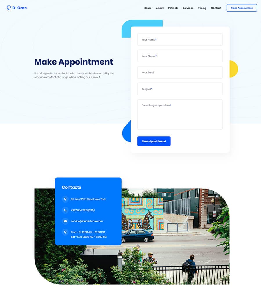 D-Care Contact Page thumbnail