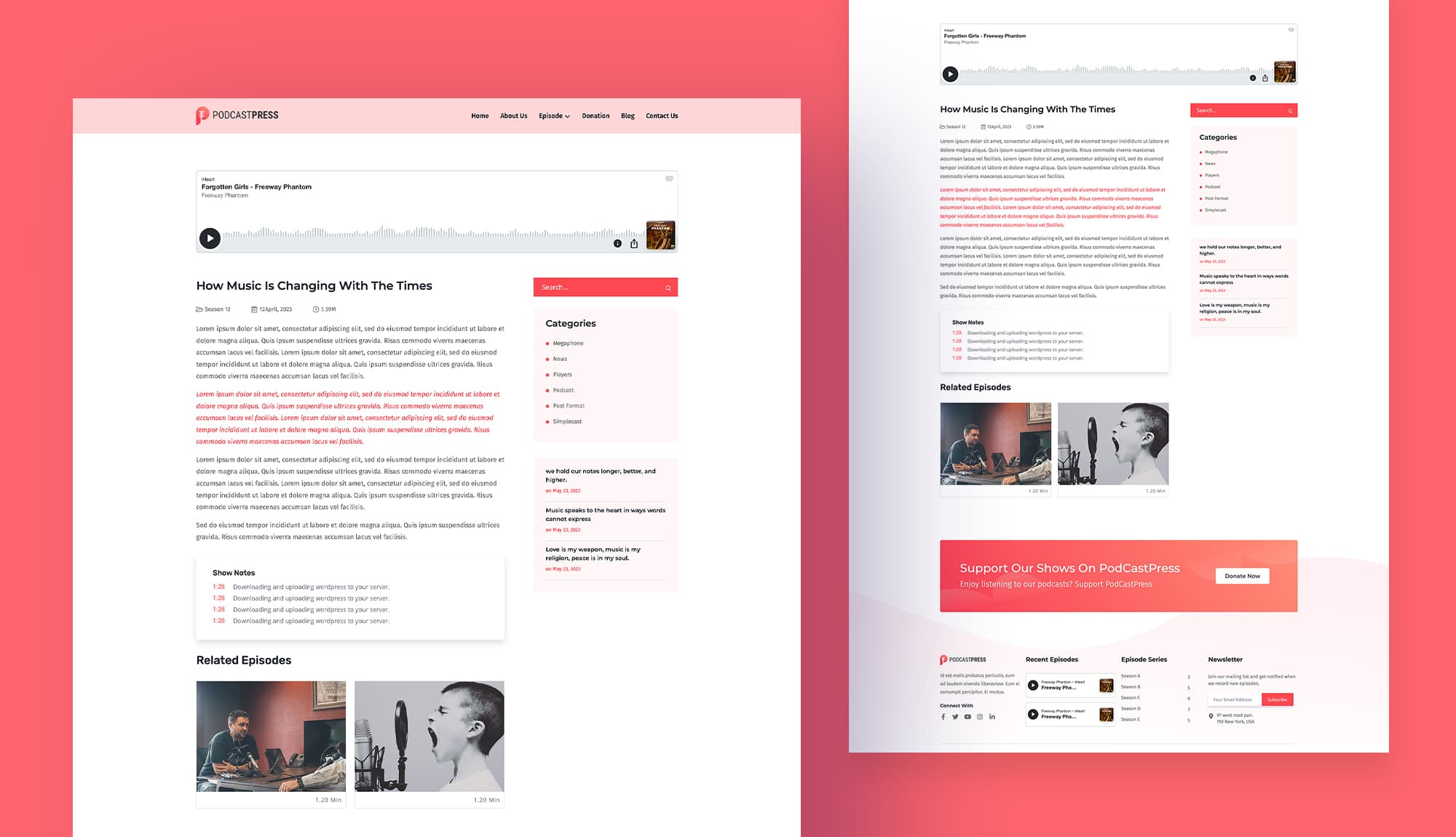 Podcastpress Episode Singe Page For Gutenberg Banner