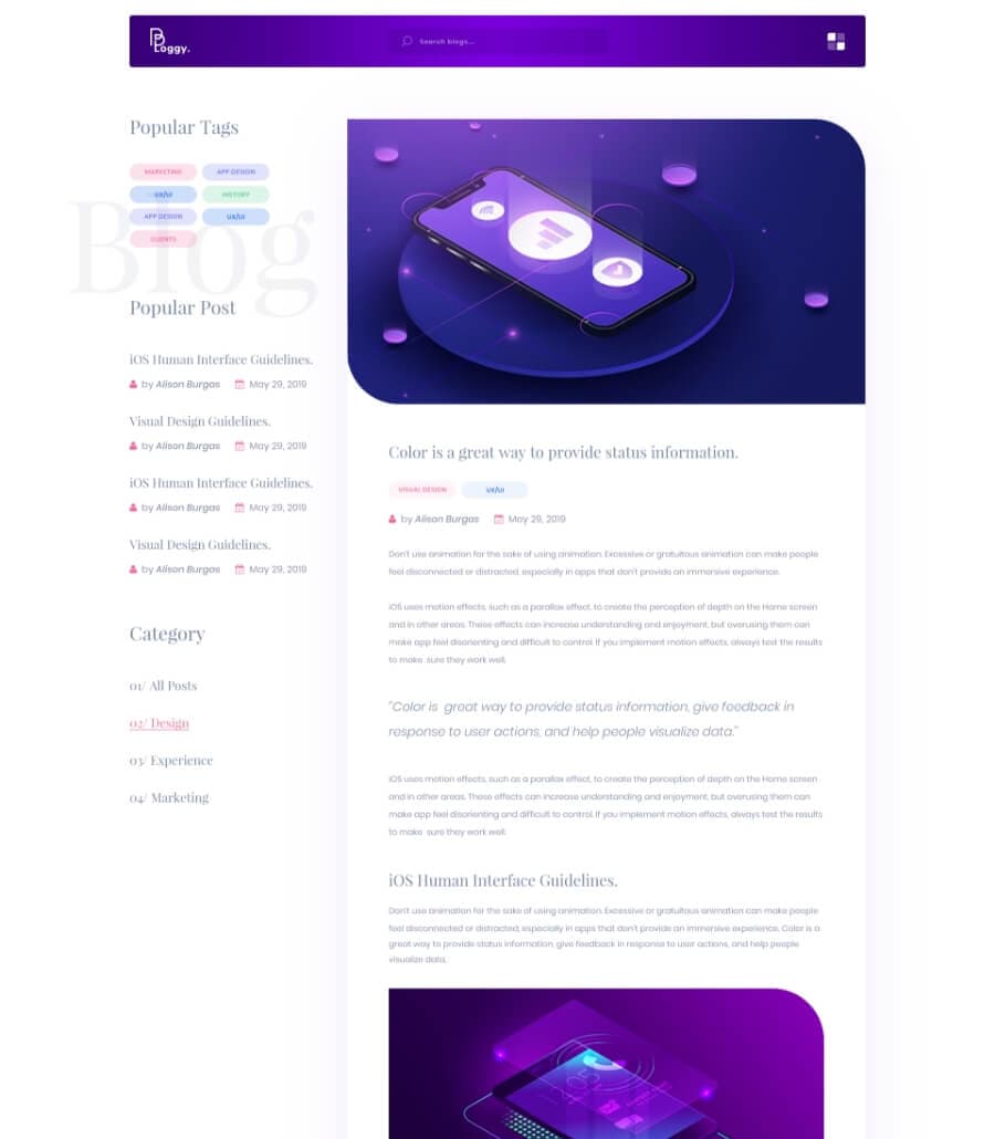 BlogDrip Colorful Blog Template Single Post thumbnail