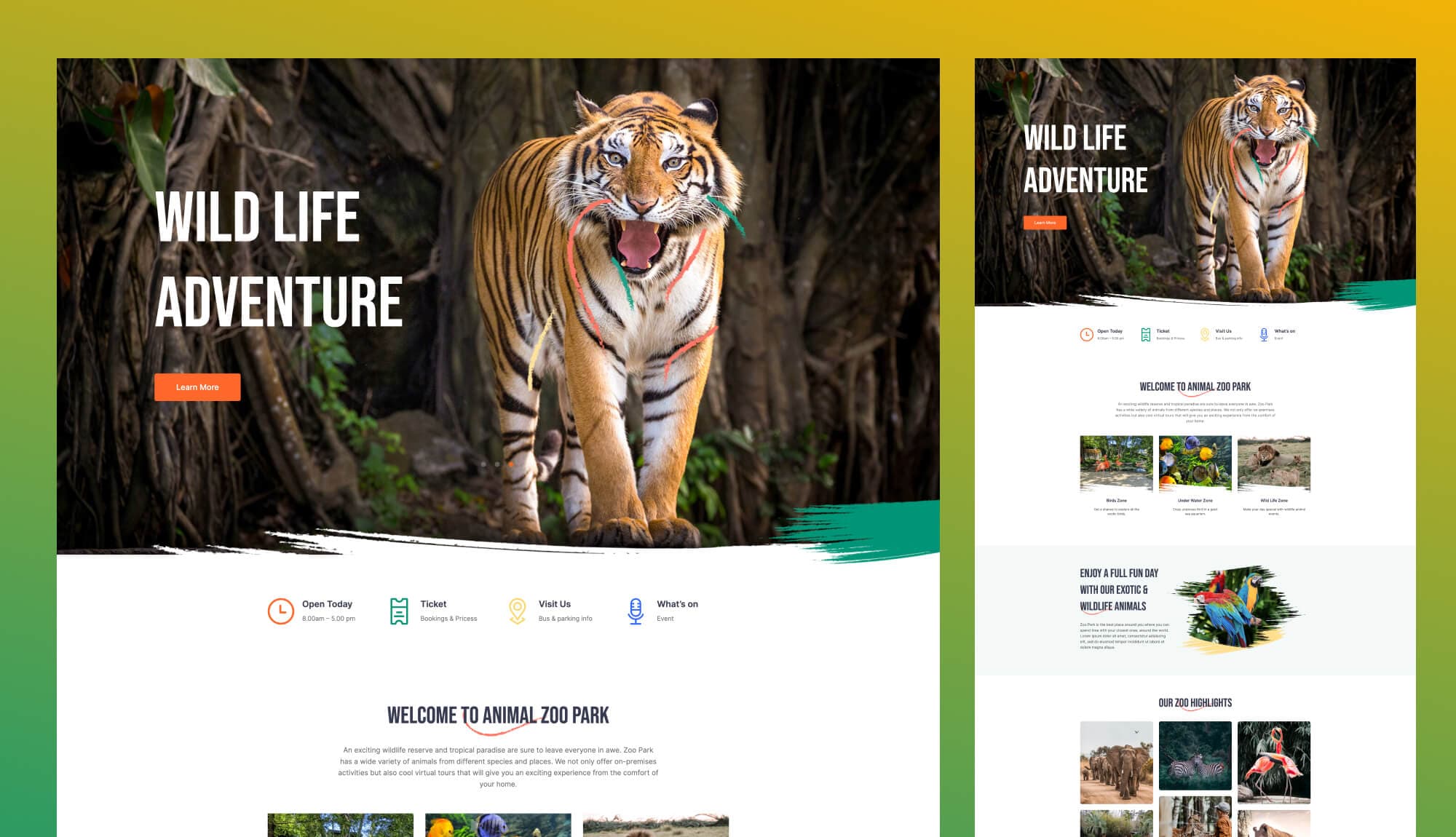 Zoo Park Home Page For Gutenberg Banner