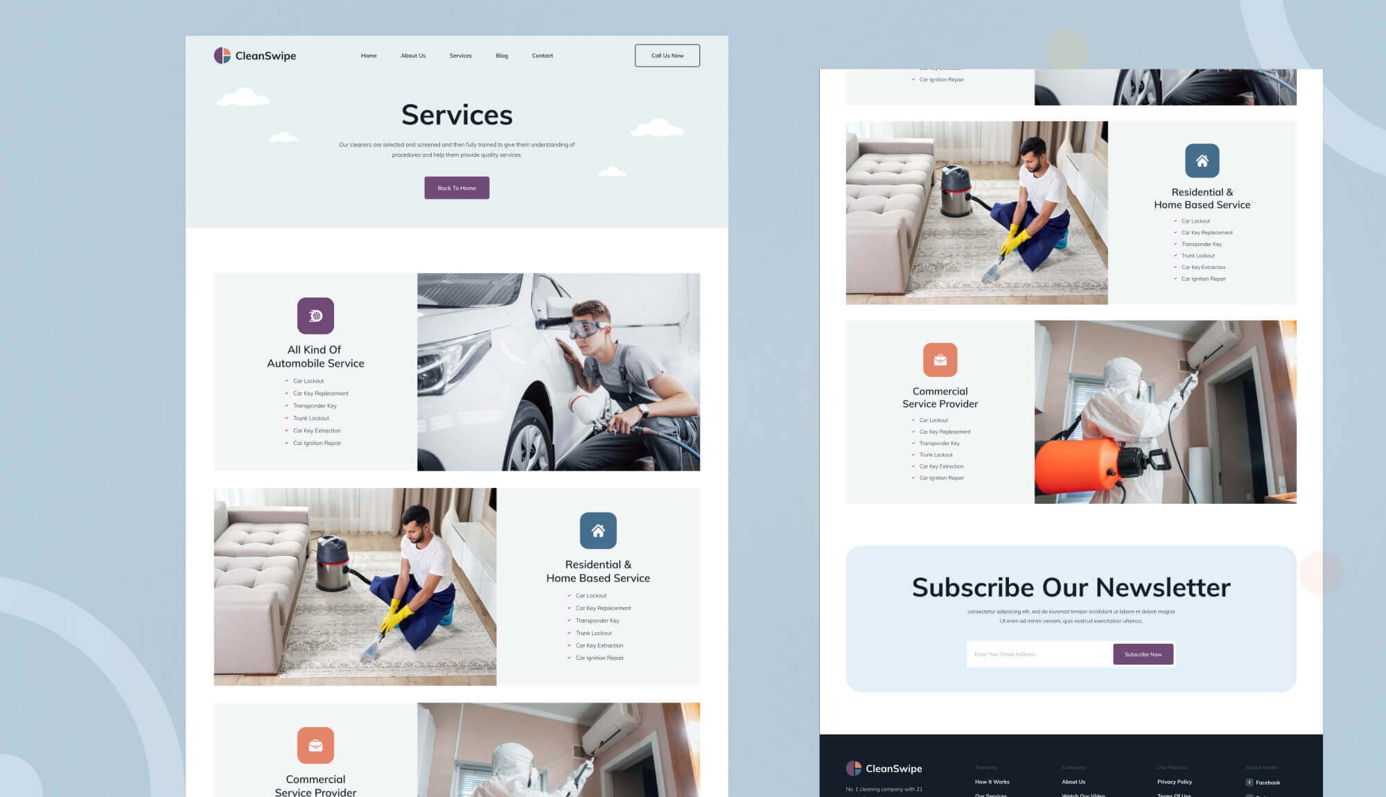 CleanSwipe Services Page Banner