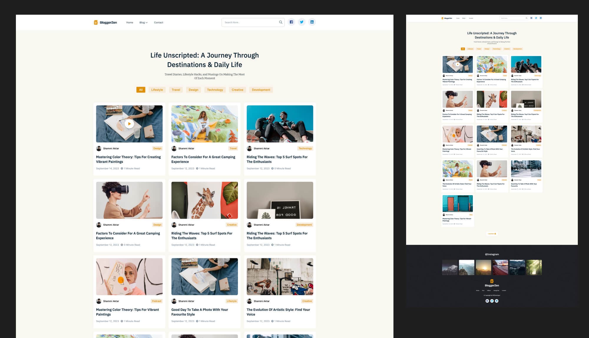 BloggerZen Blog Page Without Sidebar For Gutenberg By Templately