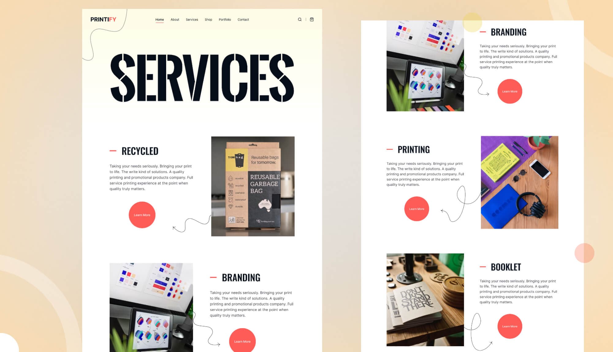 Printify Services Page Banner