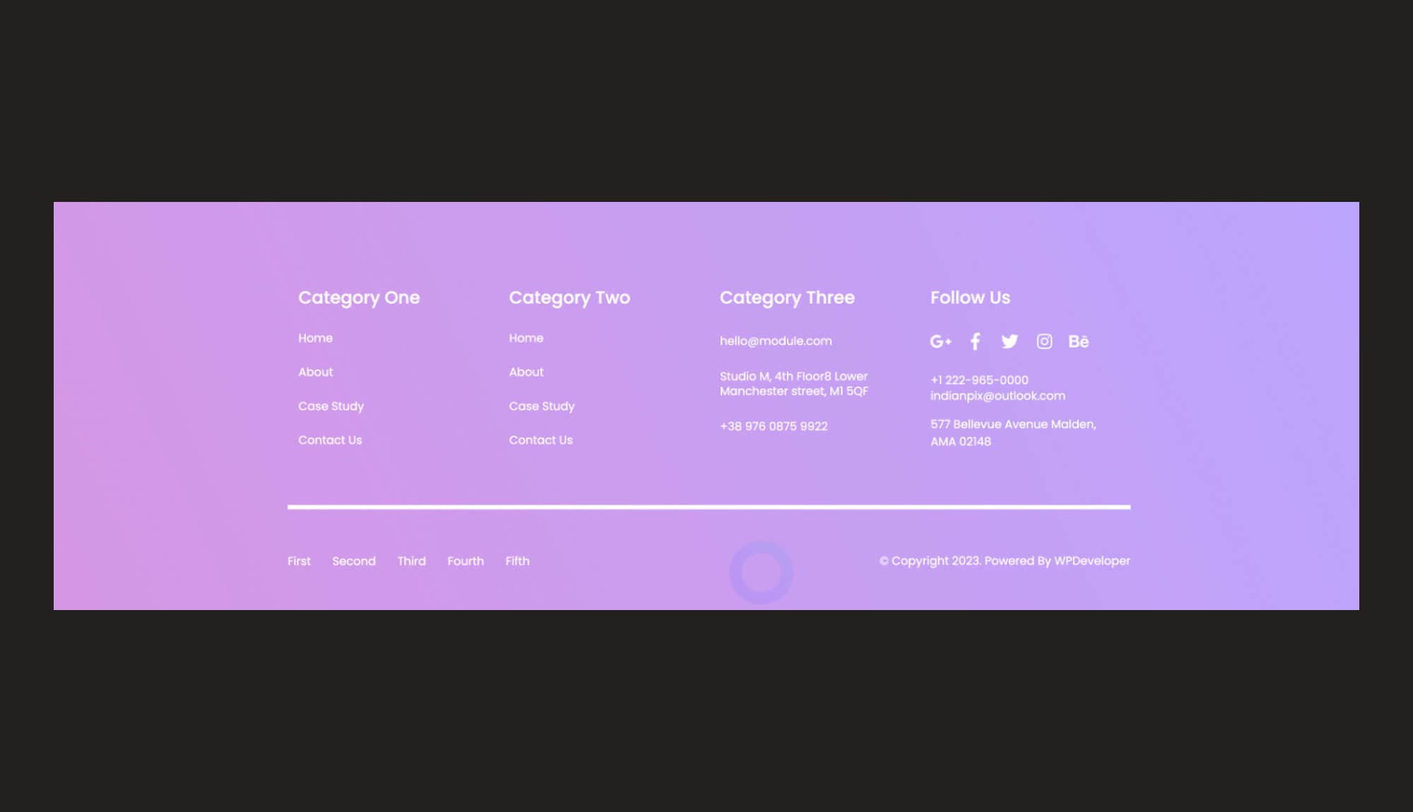 DLab Footer Section For Gutenberg Banner