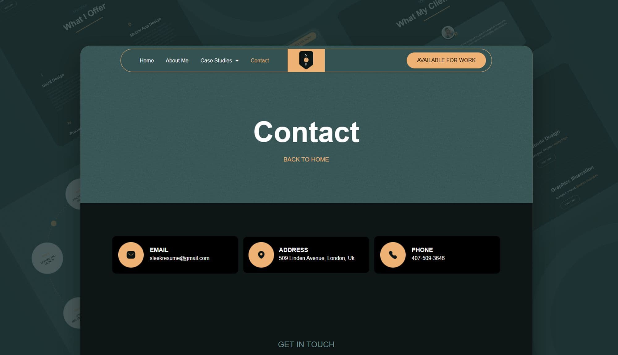 SleekResume Contact Page Banner