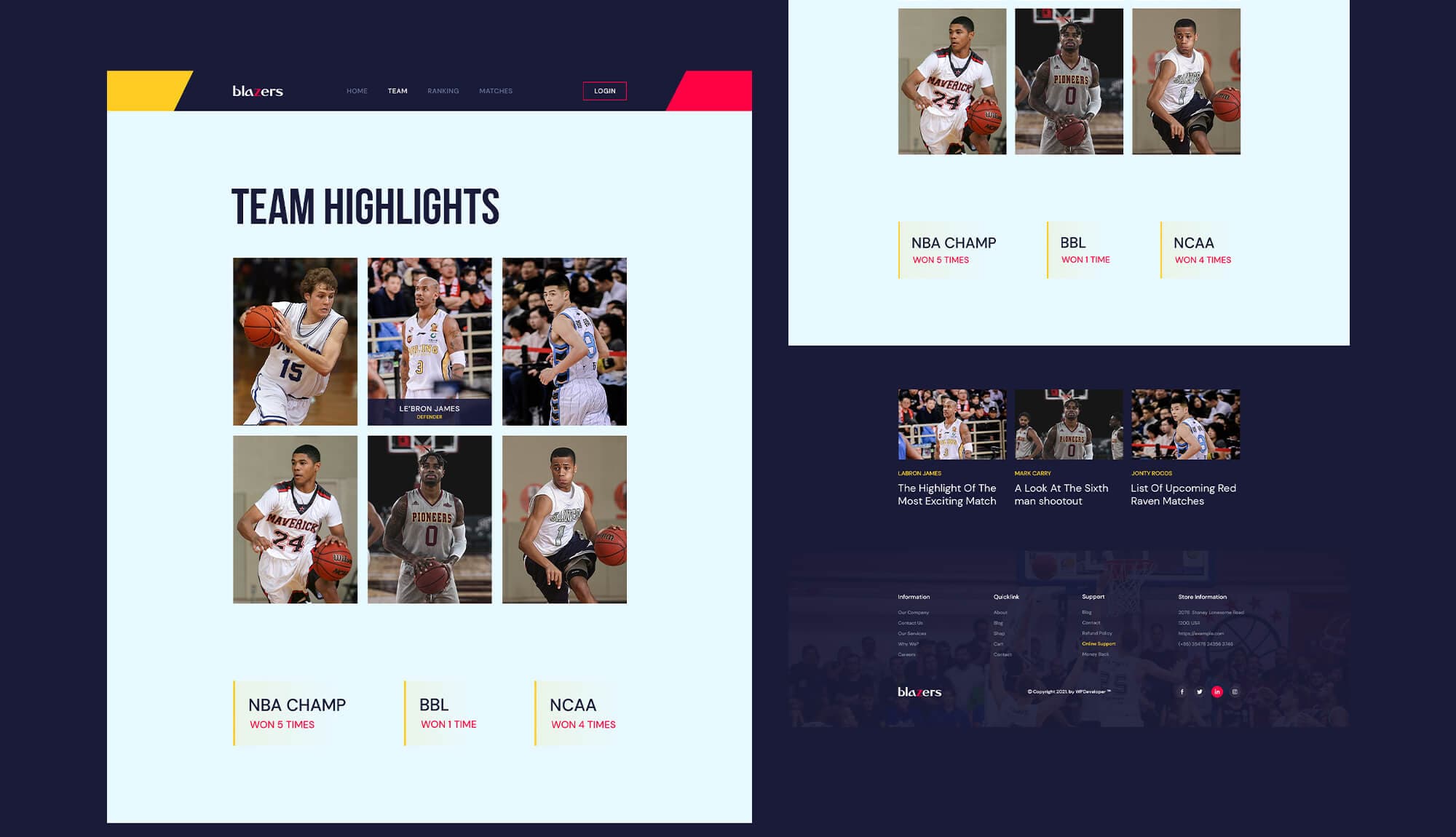 Blazers Team Page Banner