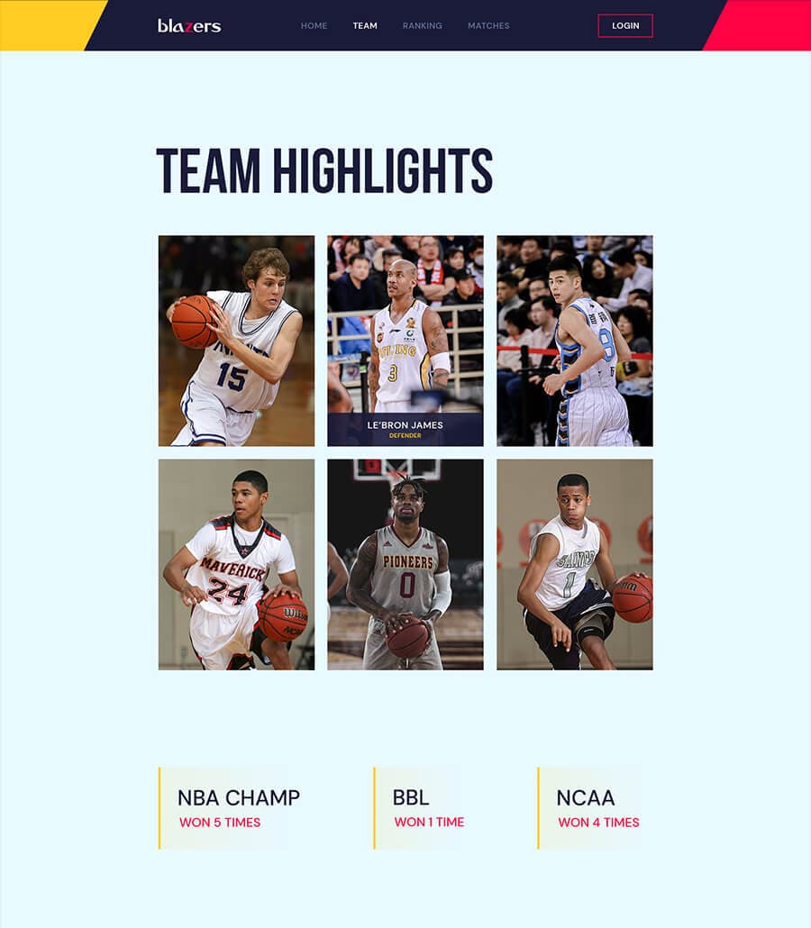 Blazers Team Page thumbnail