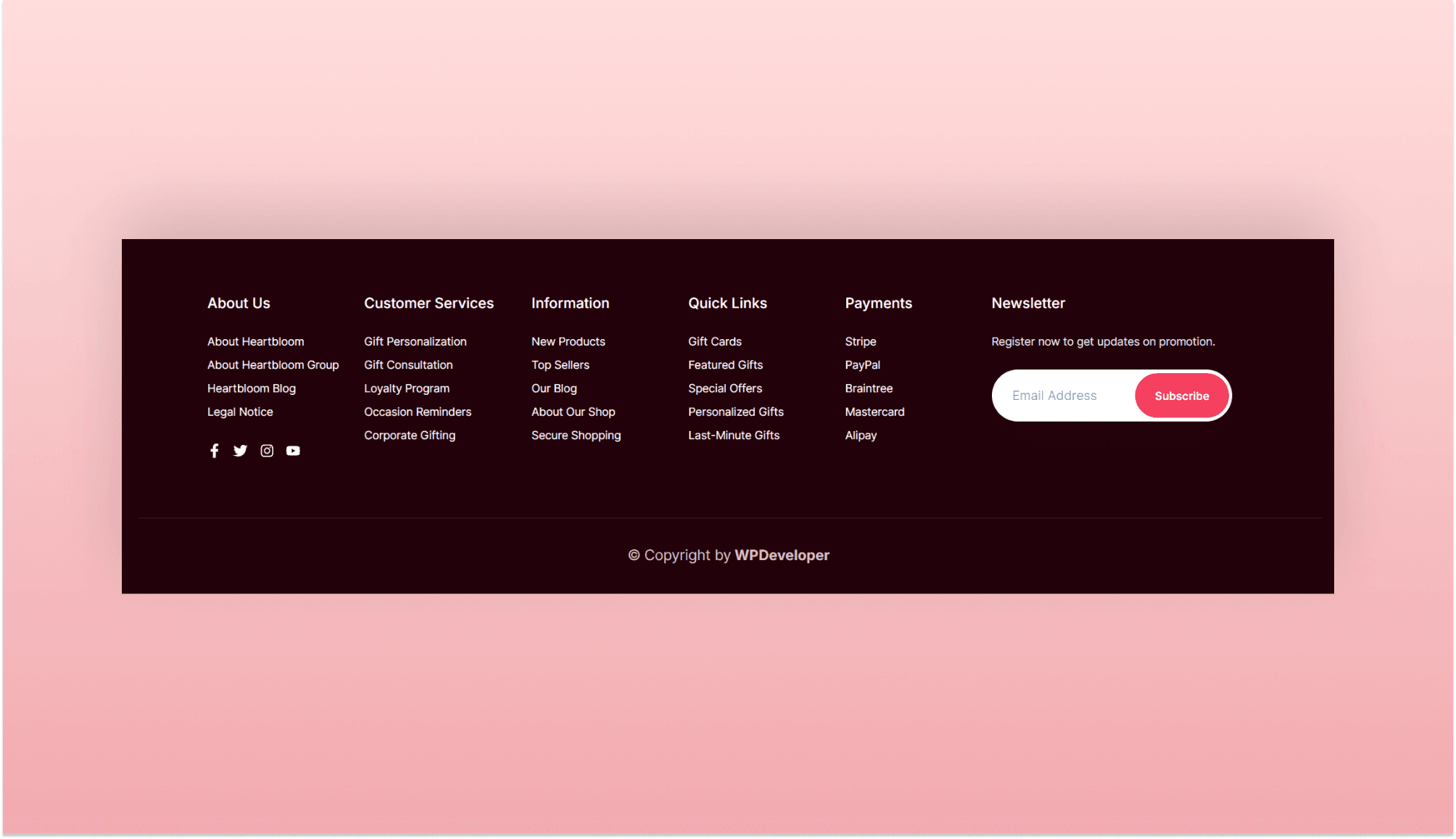 HeartBloom Footer Banner