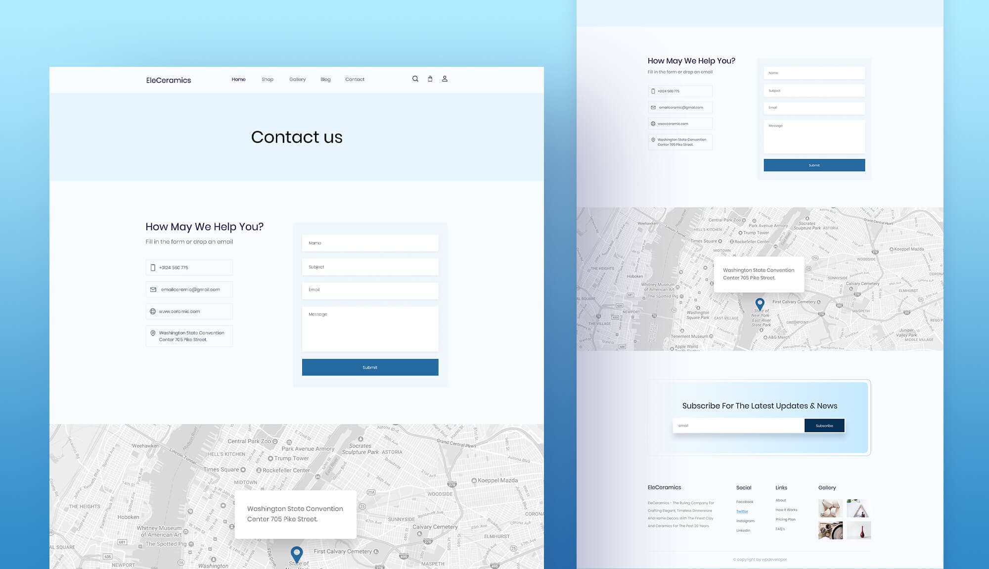 EleCeramics Contact Page Banner