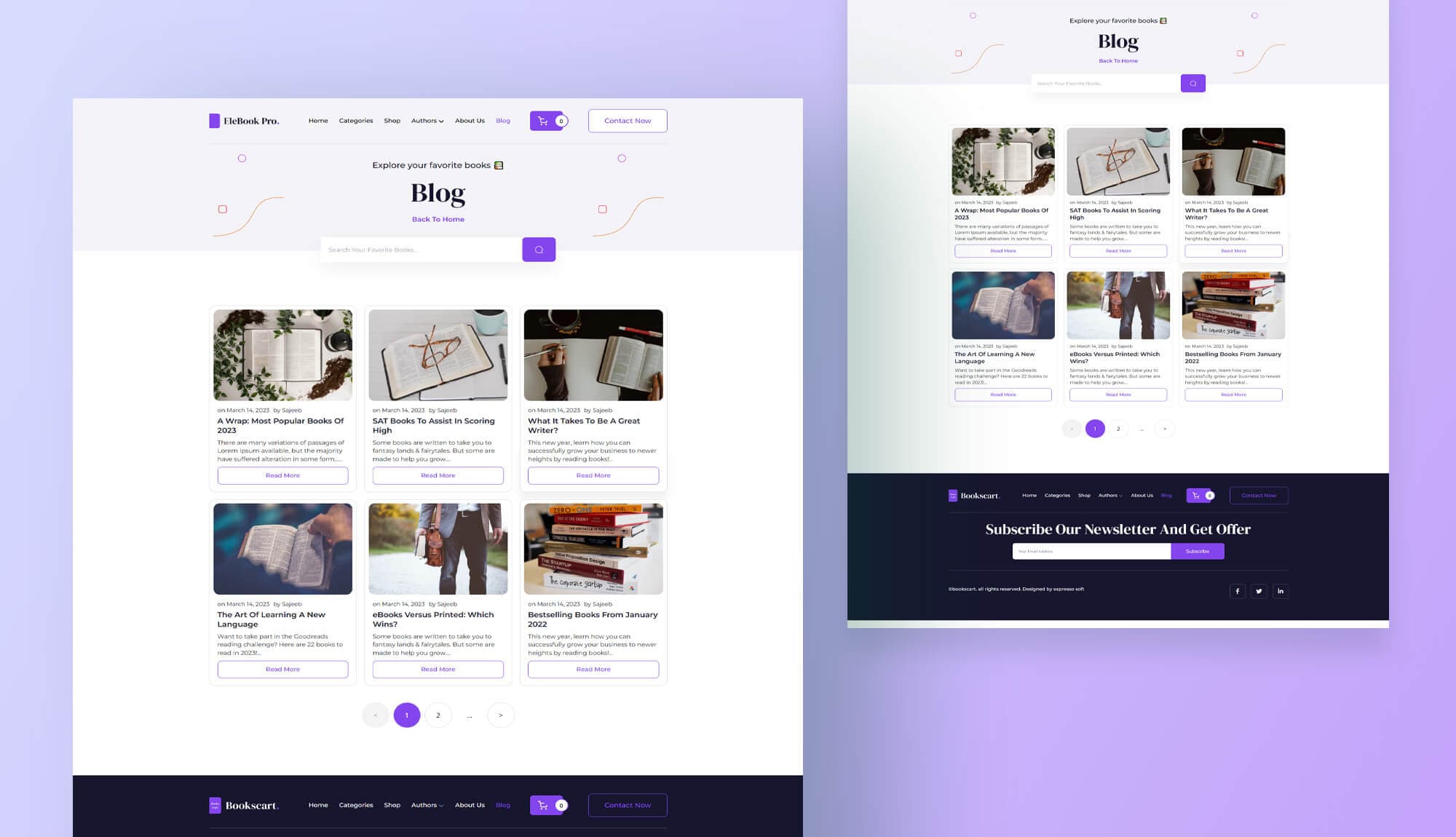 Elebook Blog Page For Gutenberg Banner