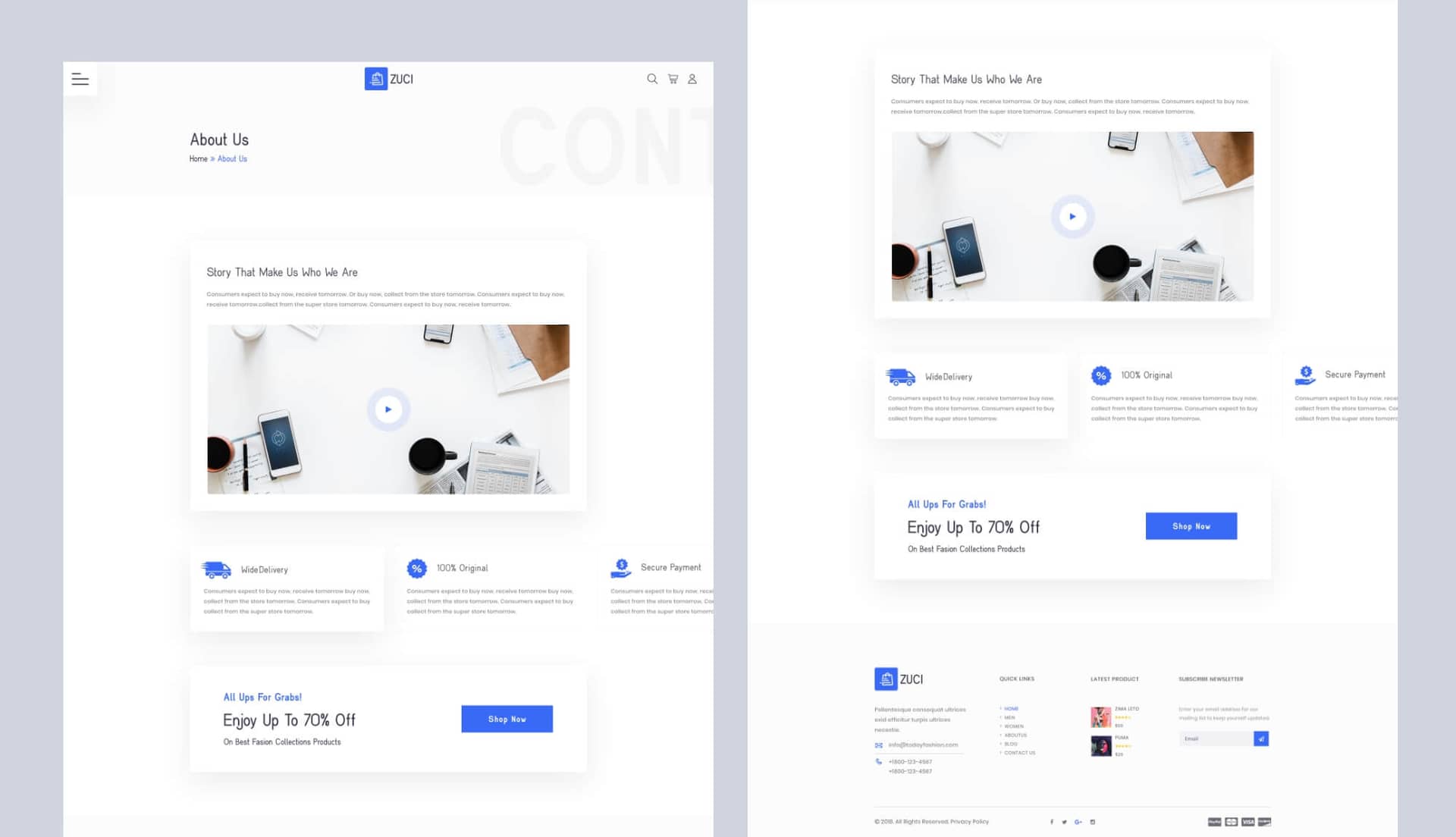 EleCommerce E-commerce About Page By Templately