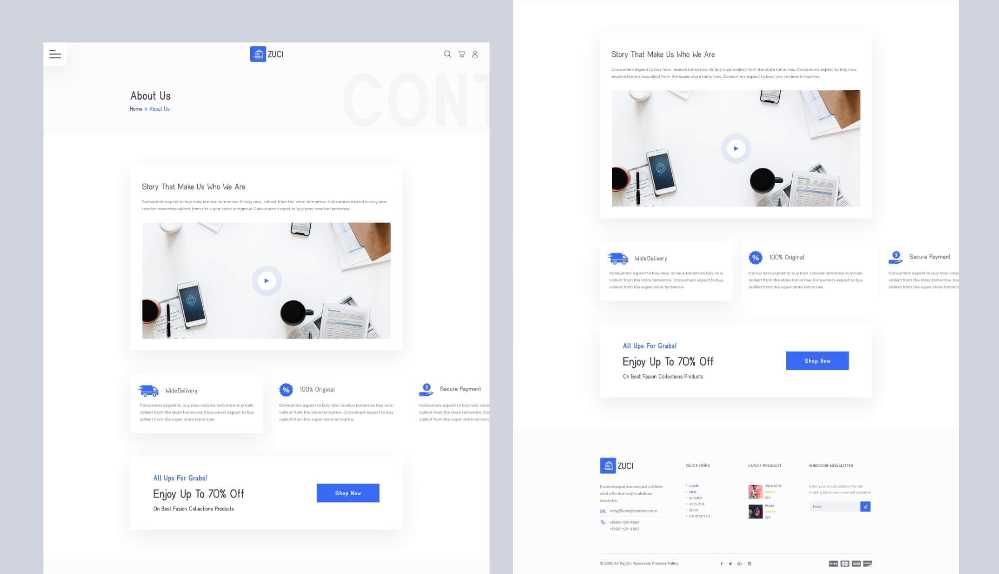 EleCommerce E-commerce About Page Banner