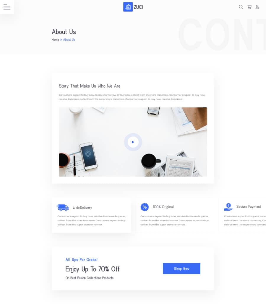 EleCommerce E-commerce About Page thumbnail