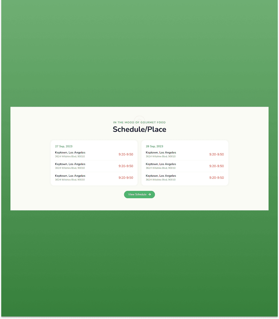 Gourmet Wheels Schedule Section thumbnail
