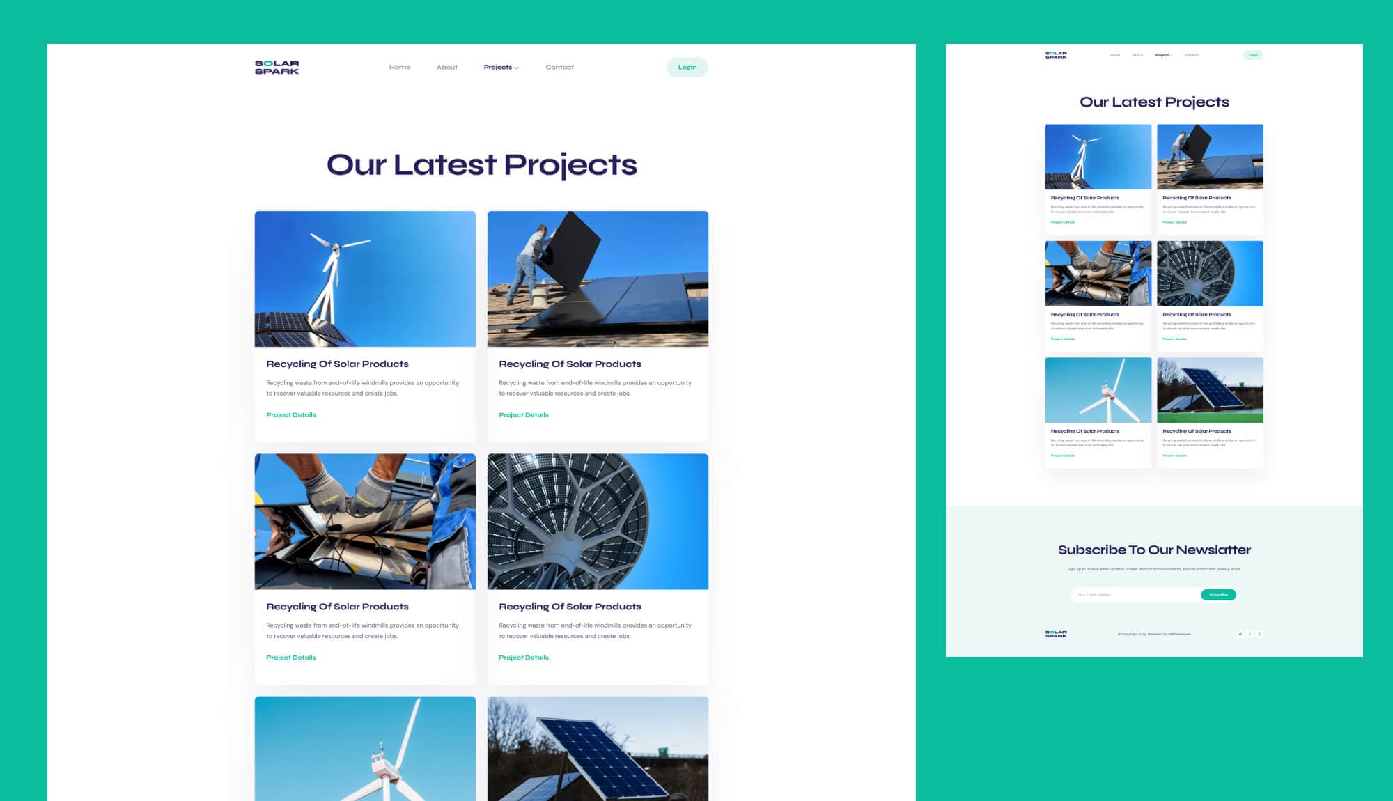 Solar Spark Projects Page For Gutenberg By Templately