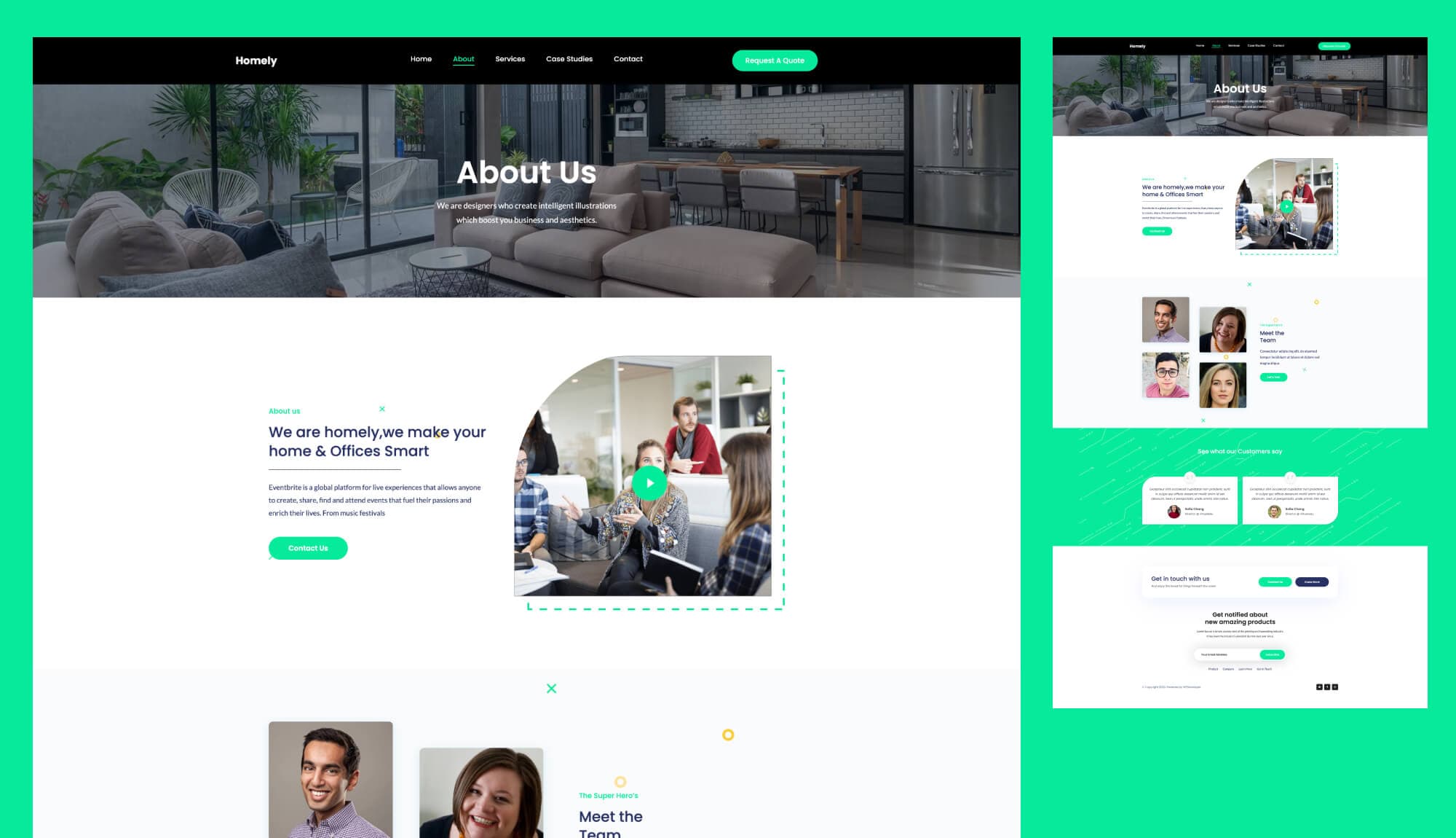 Homely About Page For Gutenberg Banner