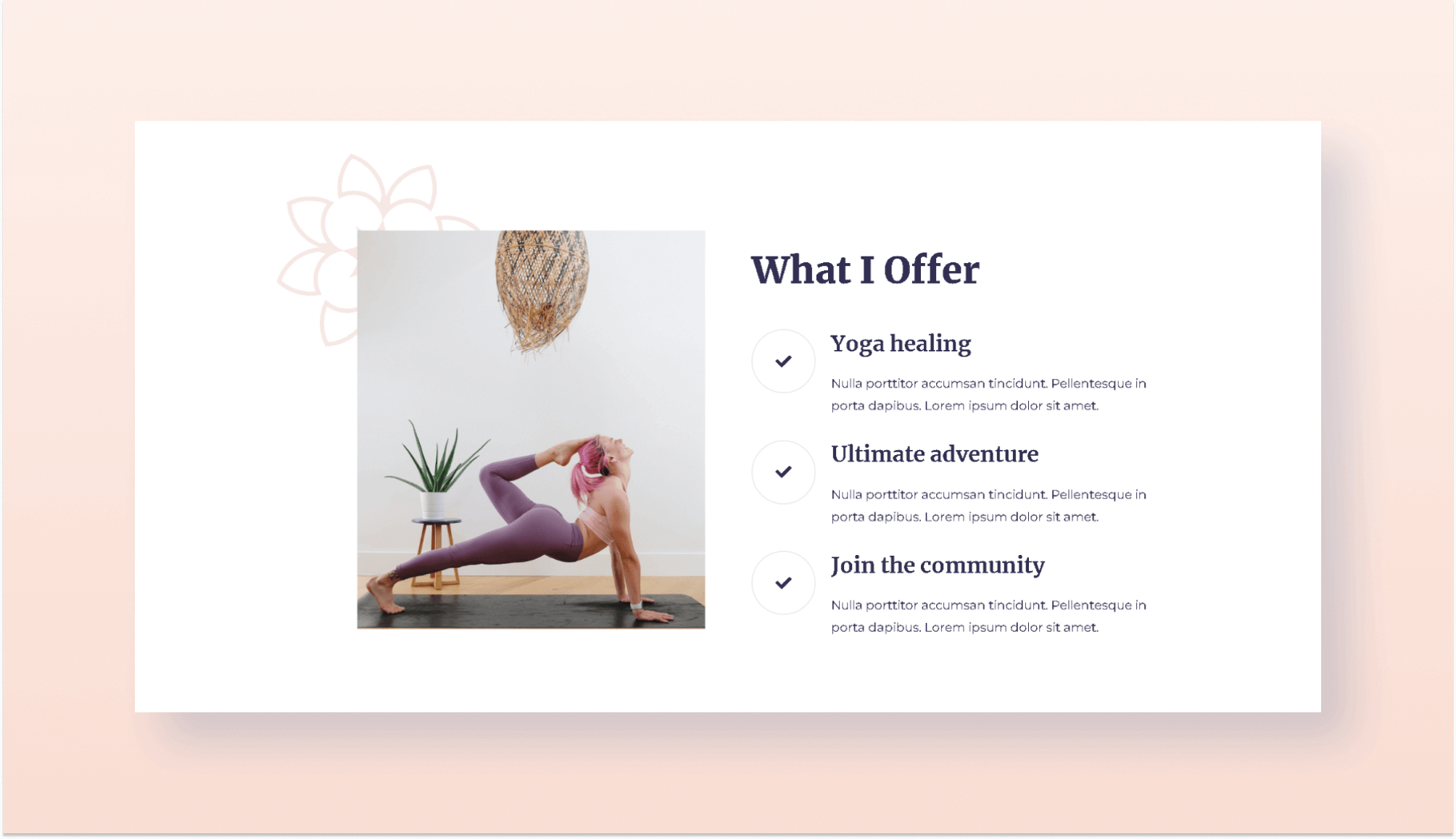 Do Yoga Services Section For Gutenberg Banner