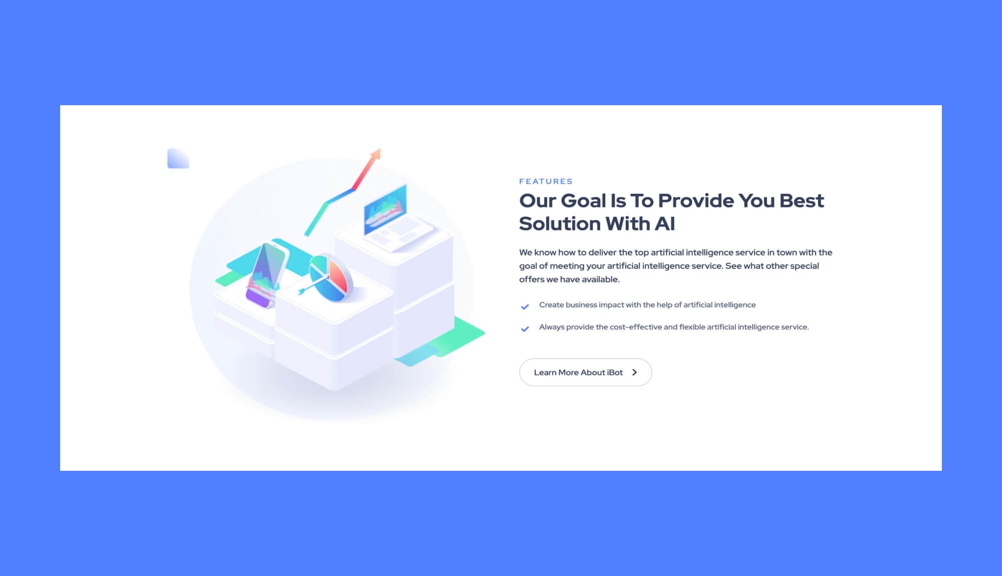 NeoBot Features Section For Gutenberg Banner