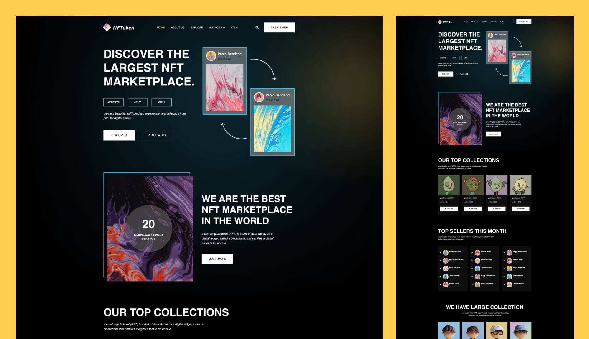 NFToken Home Page For Gutenberg Banner
