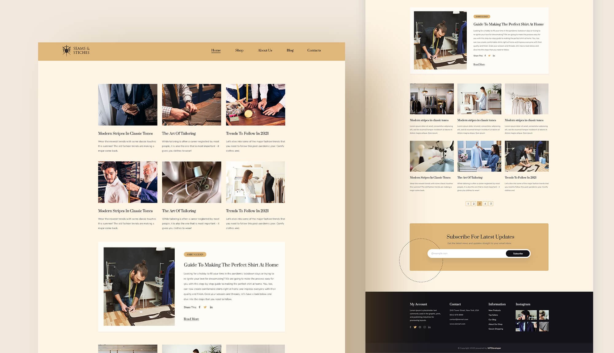 Seam & Stitches Blog Page Banner
