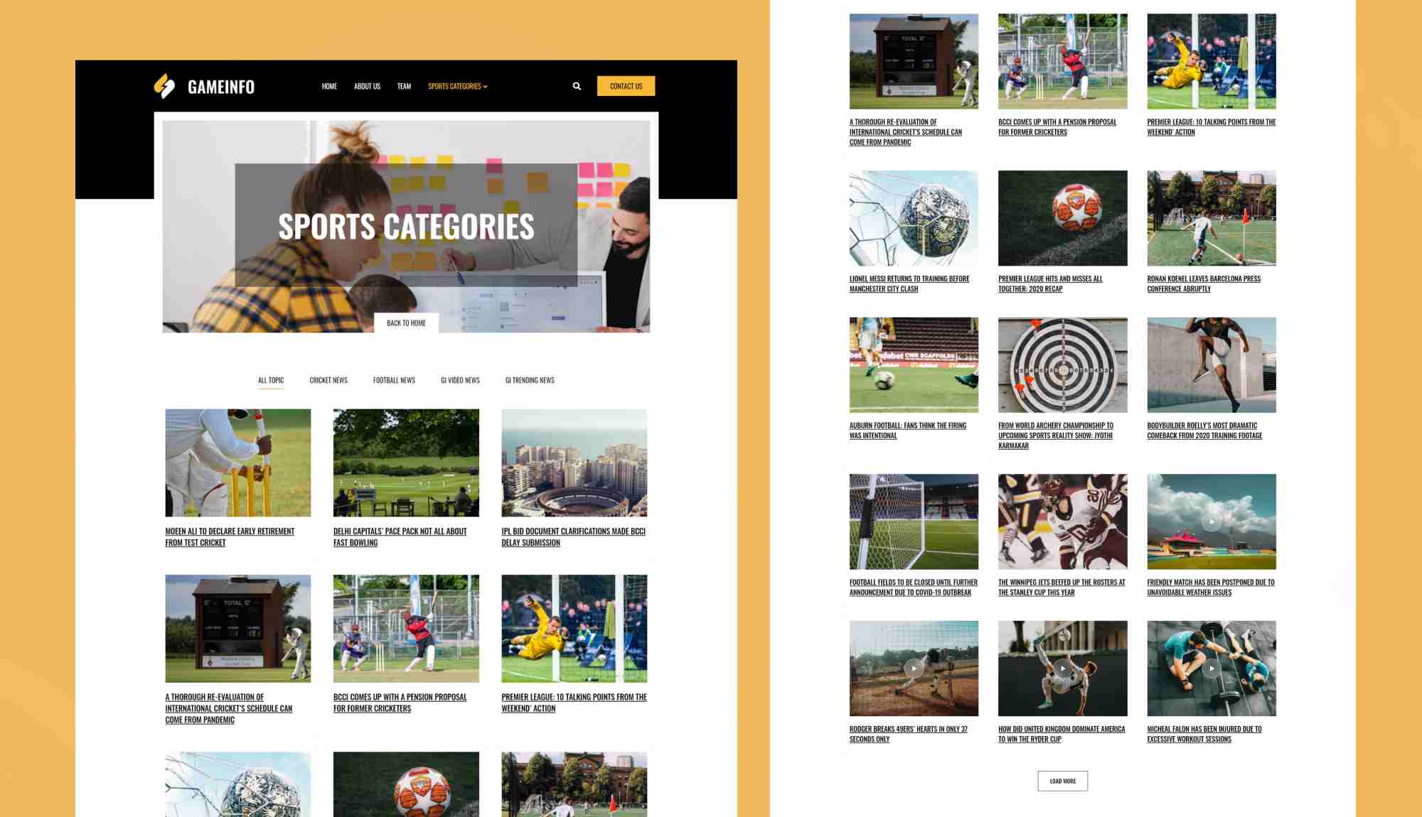 GameInfo Categories Page Banner