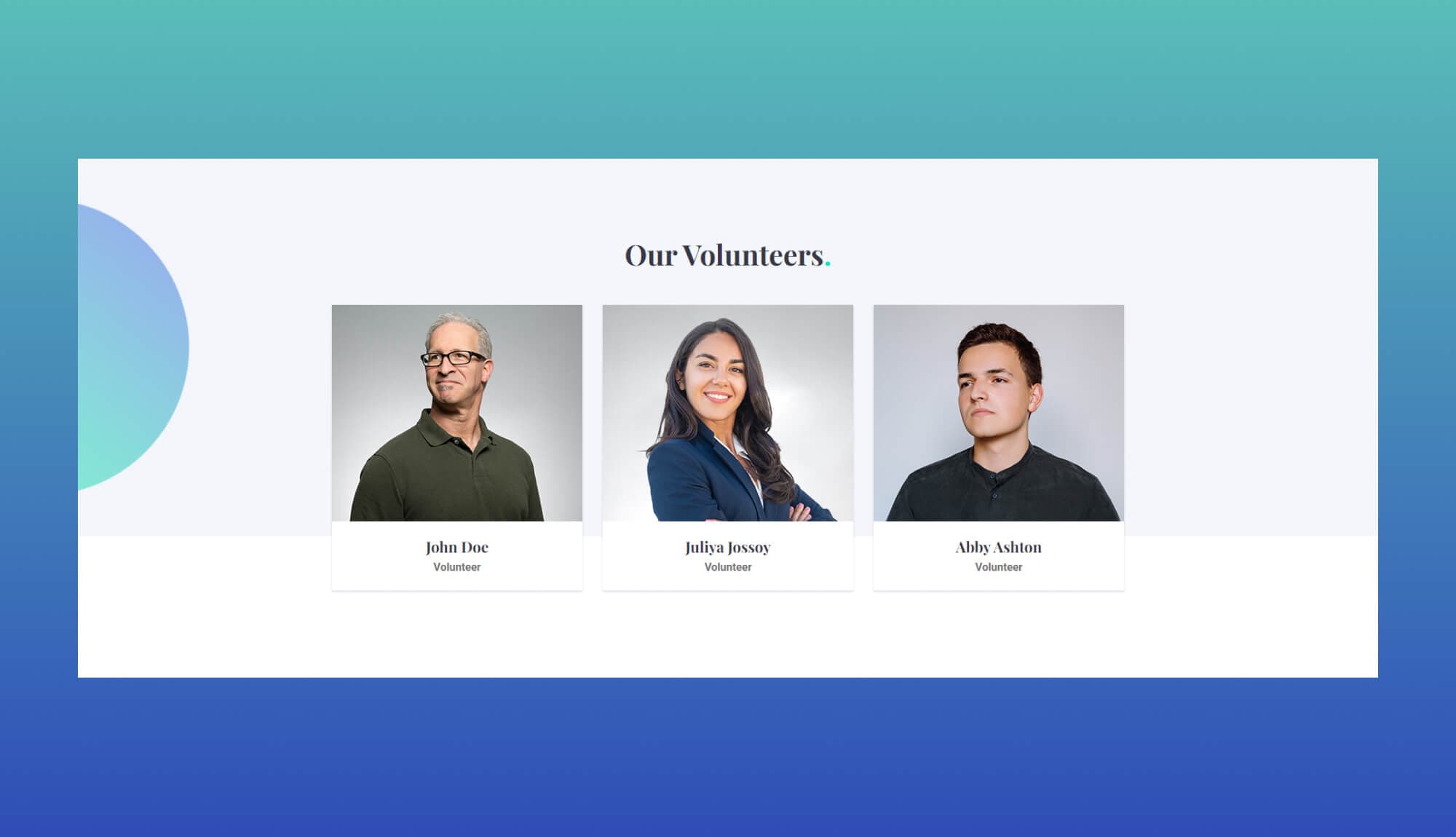 TrustAid Team Section For Gutenberg By Templately