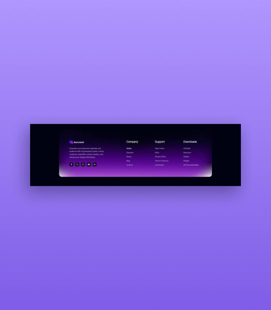 IllustrateAI Footer Section for Gutenberg thumbnail