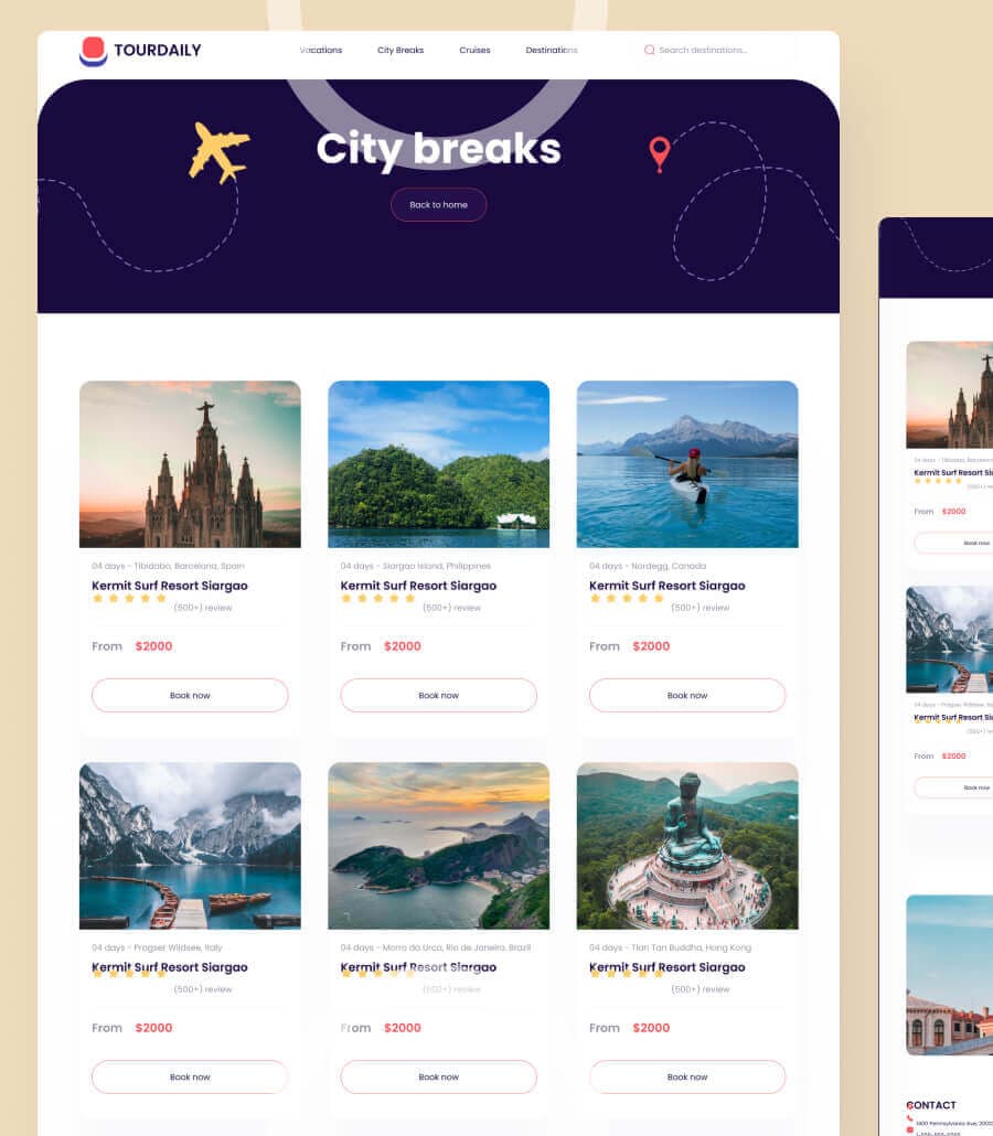 TourDaily City Breaks Page thumbnail