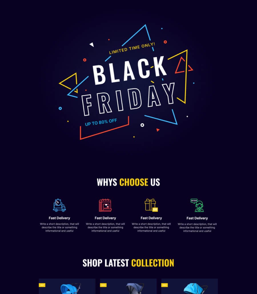 BFriday - Black Friday Landing Page For Gutenberg thumbnail