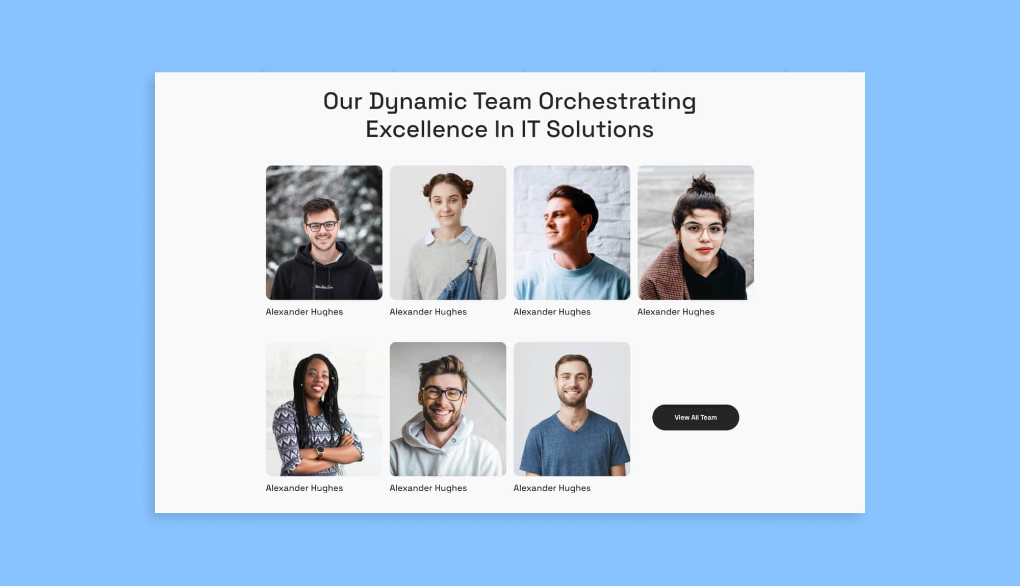 Techitok Team Section For Gutenberg Banner