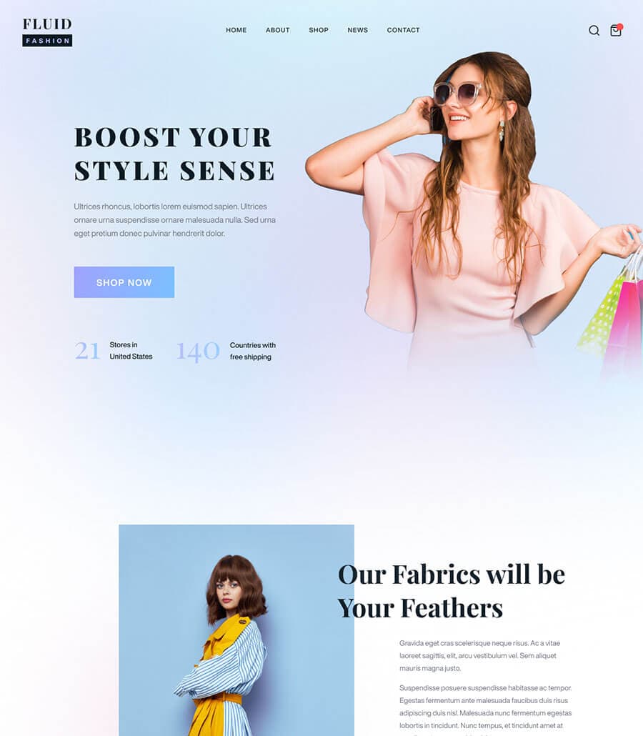 Fluid Fashion Home Page thumbnail