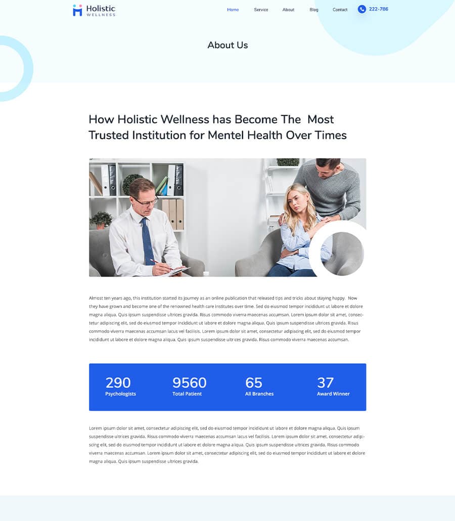 Holistic Wellness About Page thumbnail