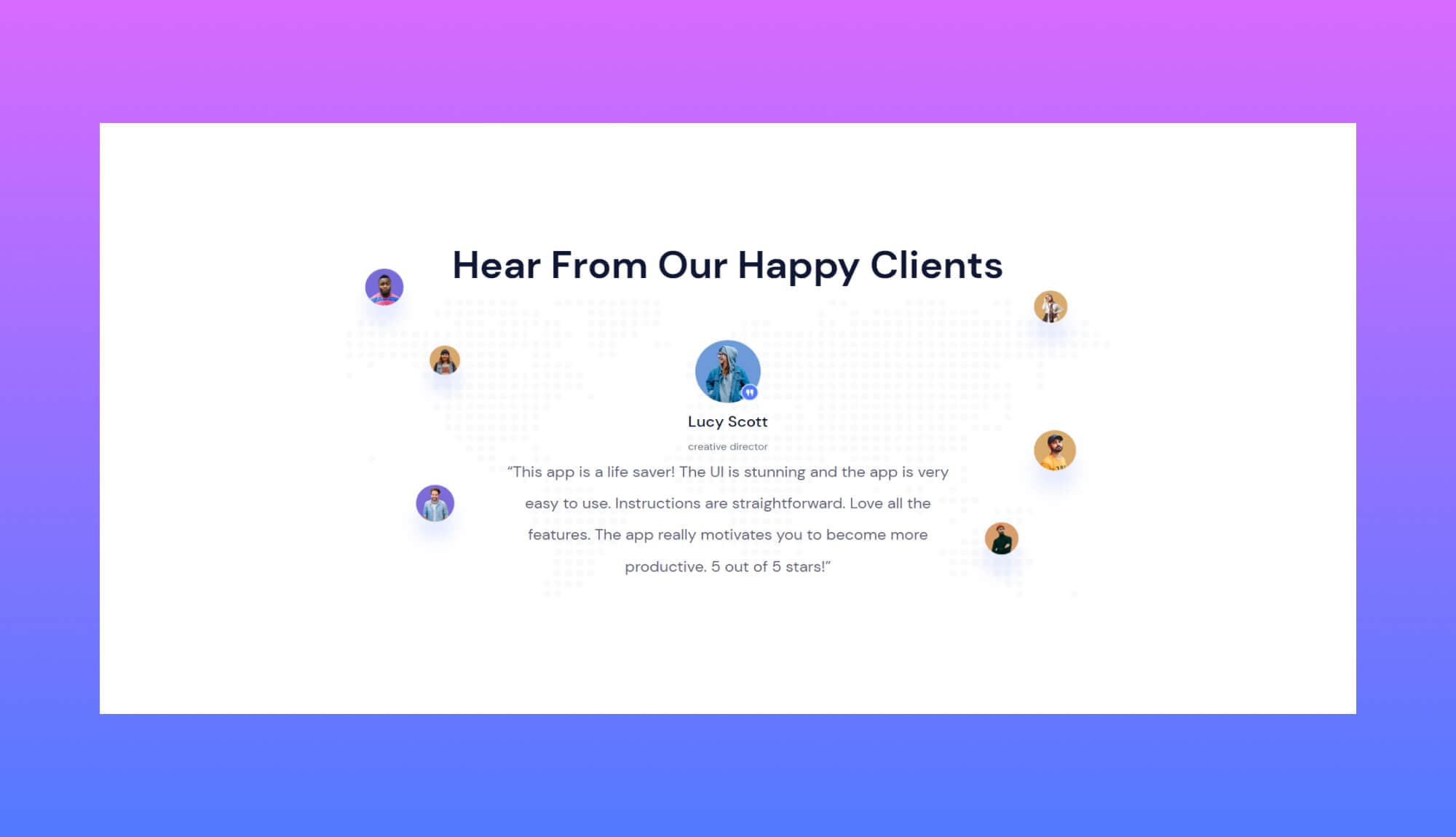 App21 Testimonial Section For Gutenberg Banner