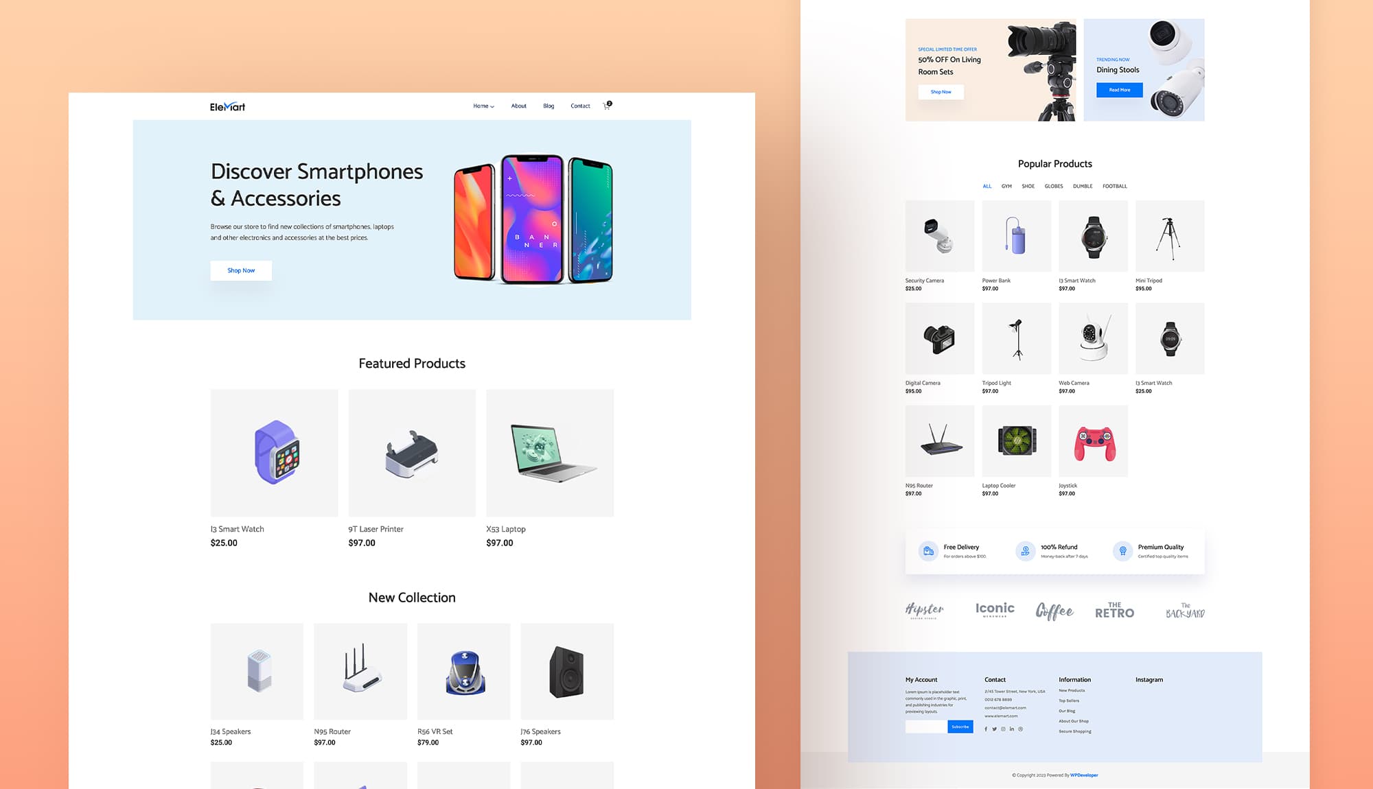 EleMart Home Electronics For Gutenberg Banner