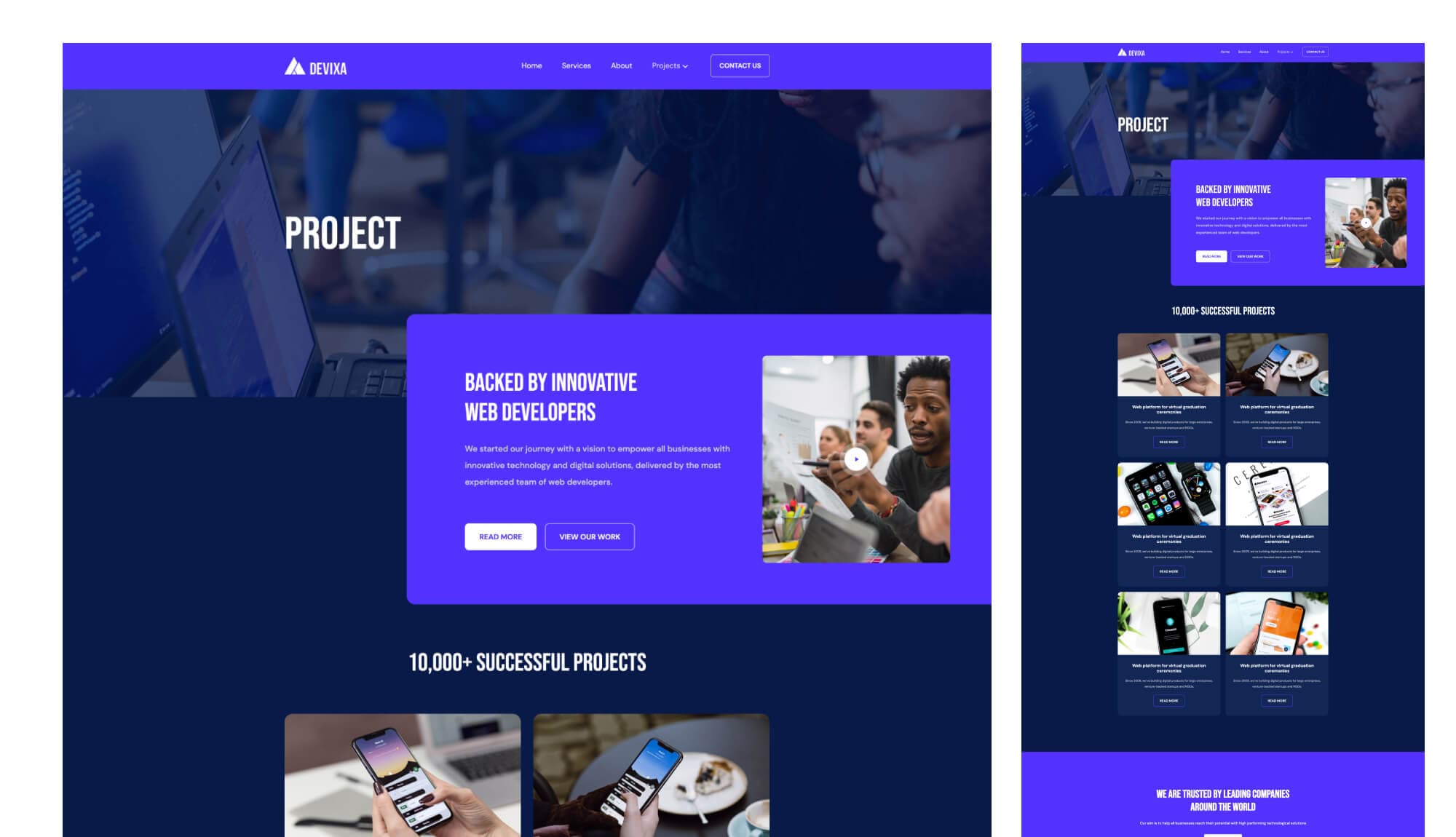 Devixa Project Page For Gutenberg By Templately