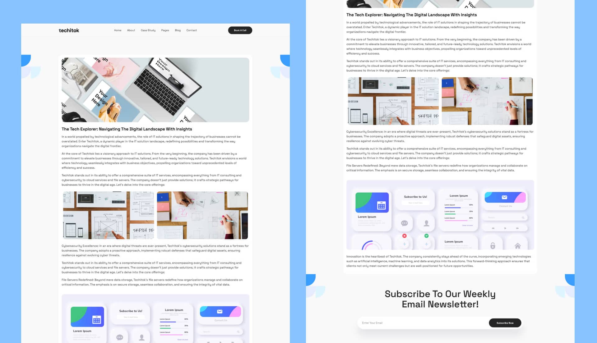 techitok Case Study Details Page By Templately
