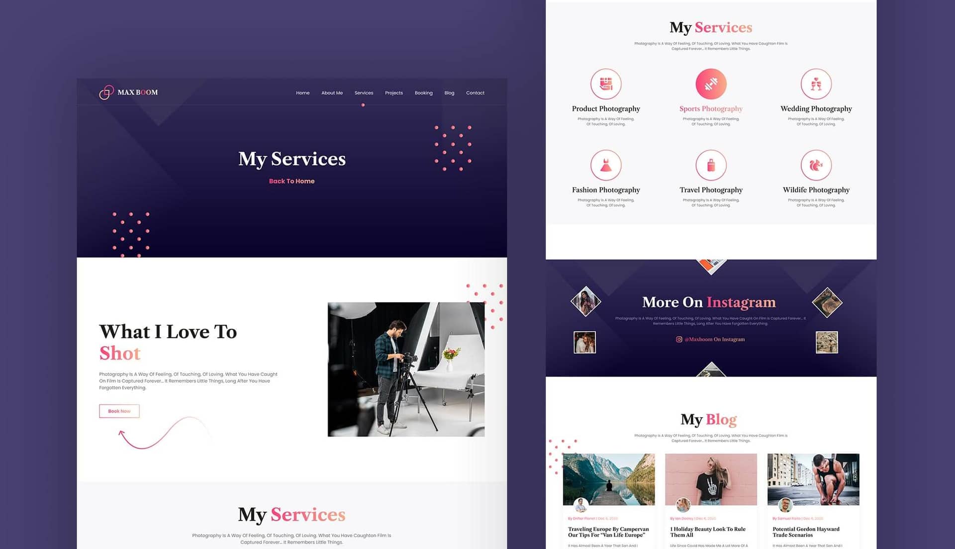 Max Boom Services Page By Templately