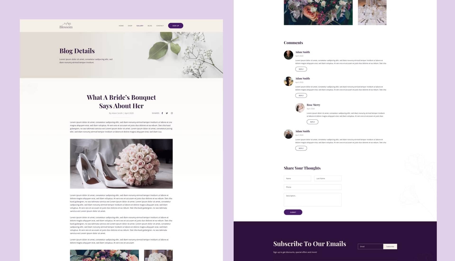 Blossom Blog Details Page By Templately