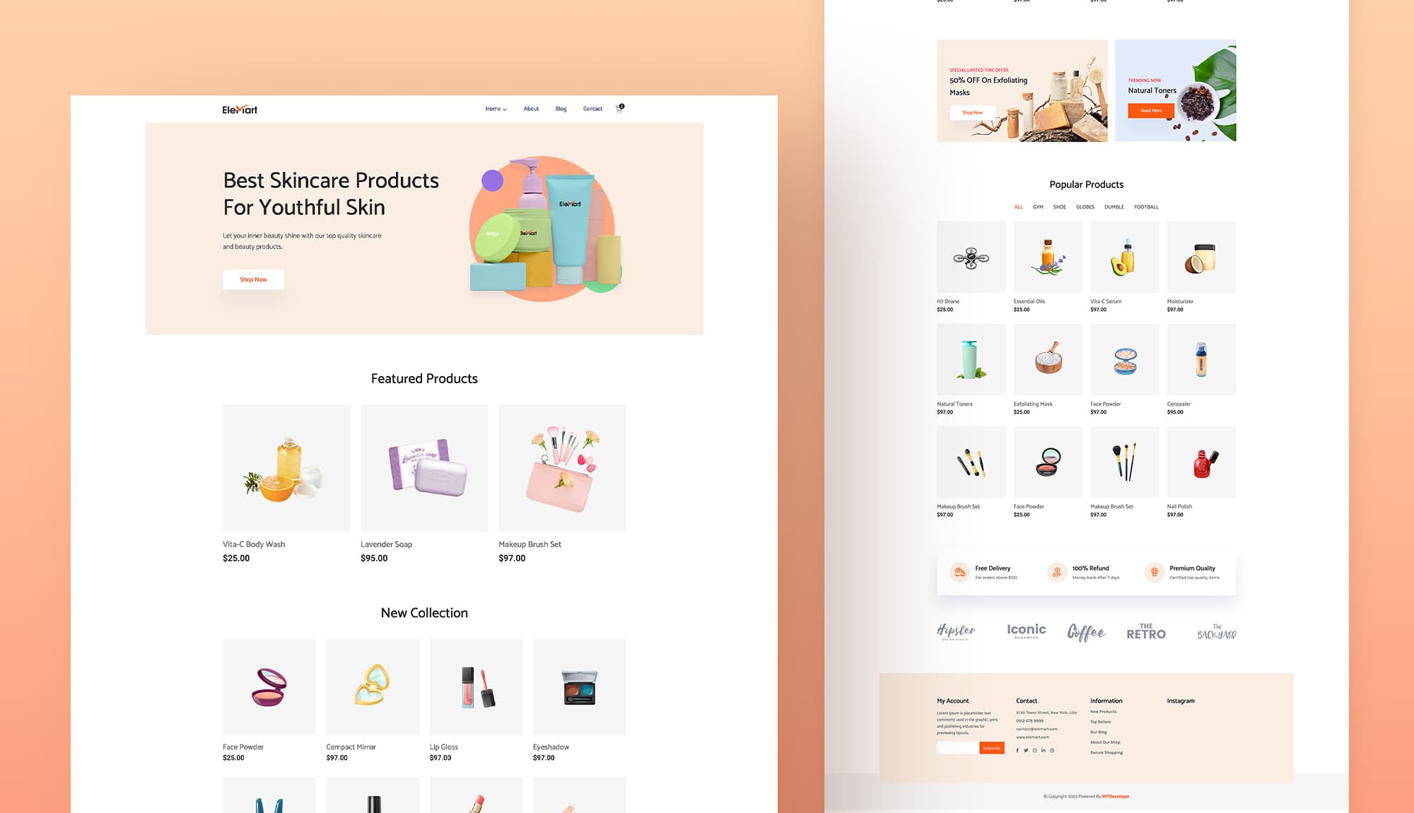 EleMart Home Beauty For Gutenberg Banner