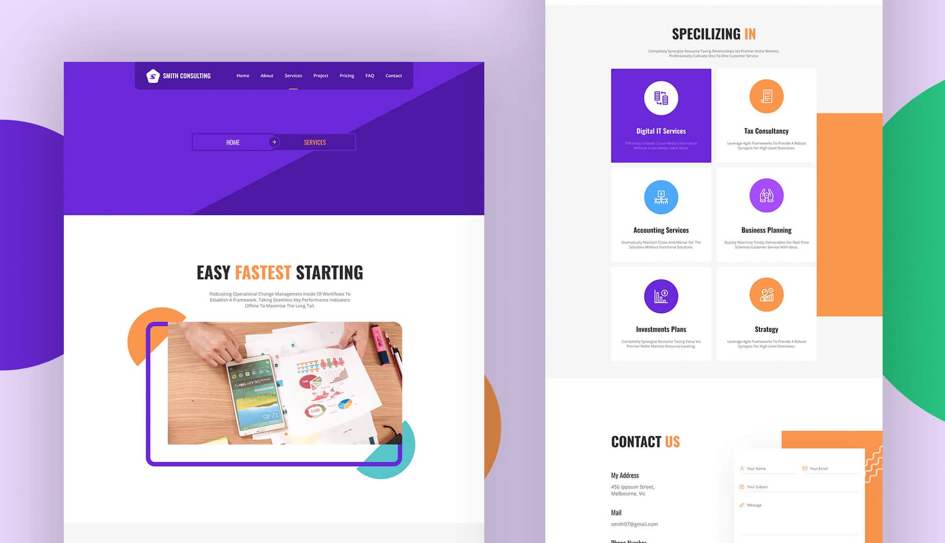 Smith Consulting Service Page By Templately