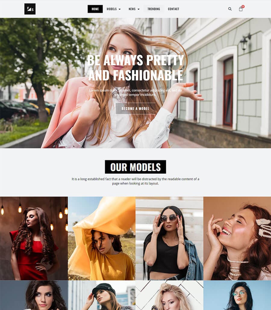 Fashion And Modeling Homepage thumbnail